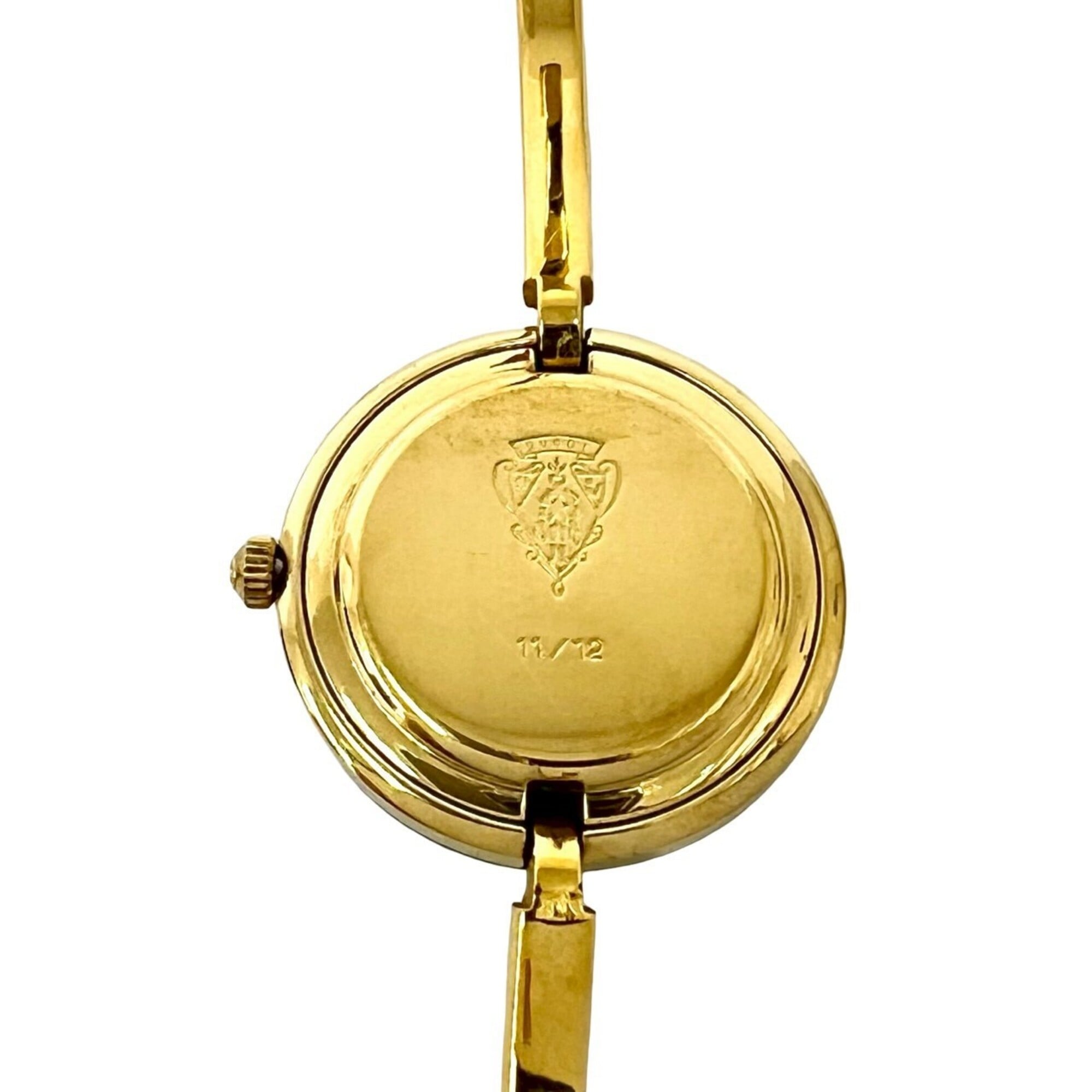 GUCCI Vintage Changeable Bezel Sherry Line GP Quartz Wristwatch Gold 34640