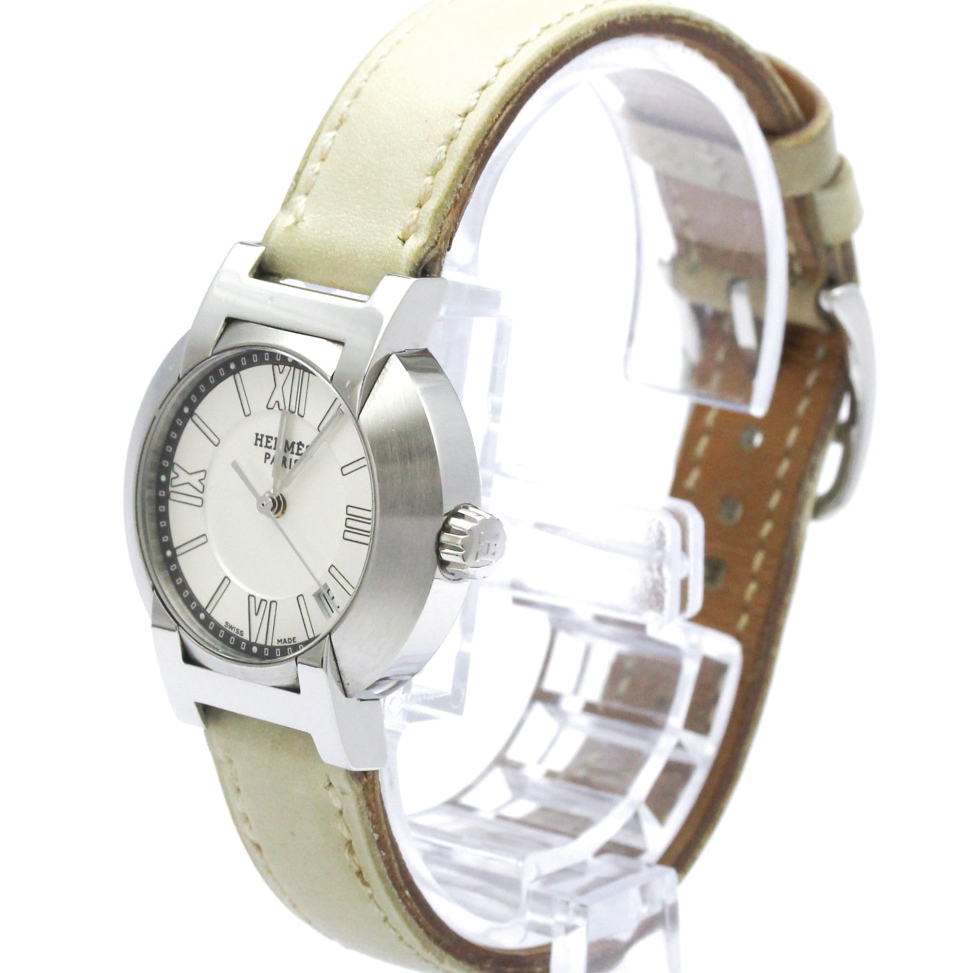 HERMES Nomade Steel Auto Quartz Ladies Watch NO1.210 Polished