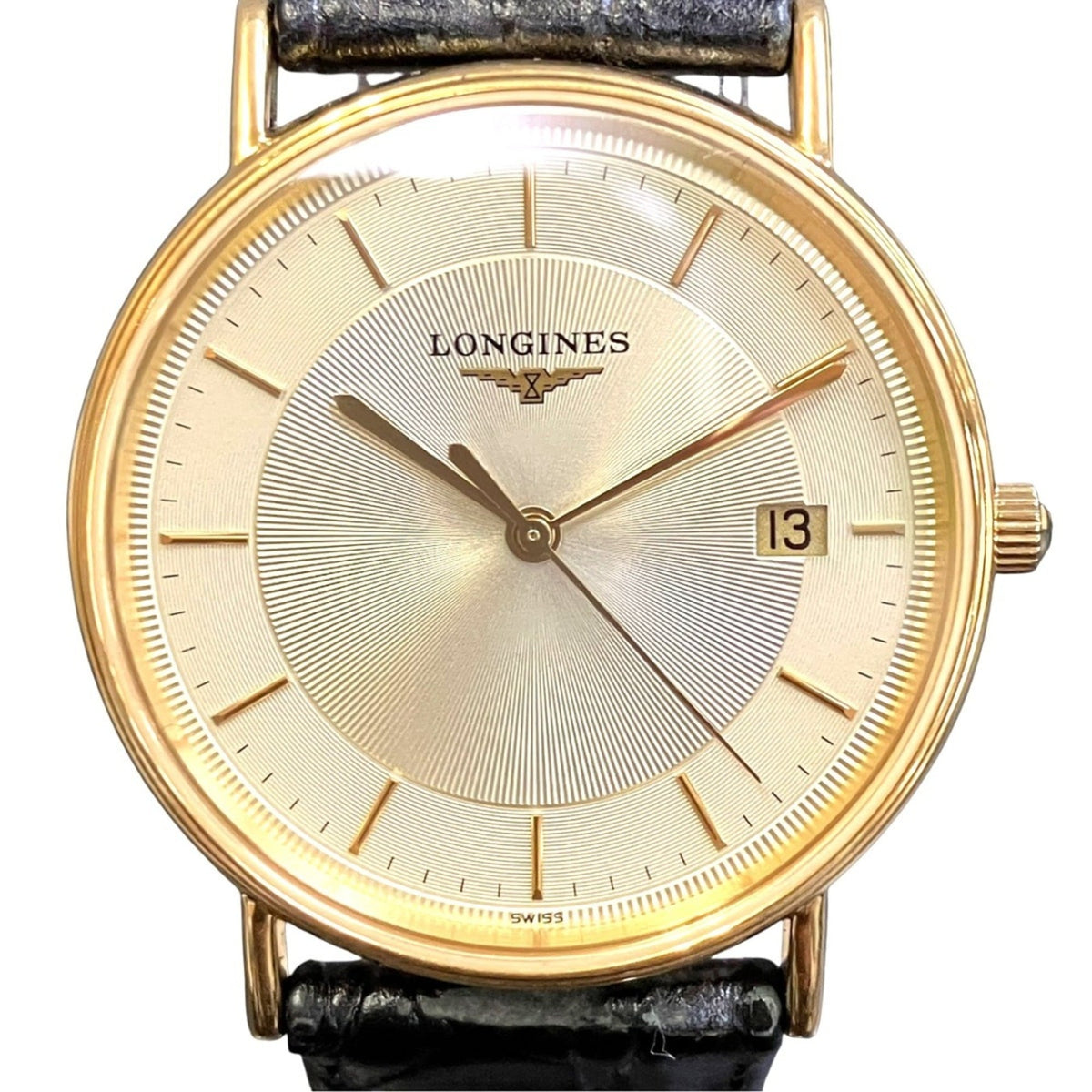 Montre Longines Grand Classique Présence L4.720.2, cadran doré, 31 mm