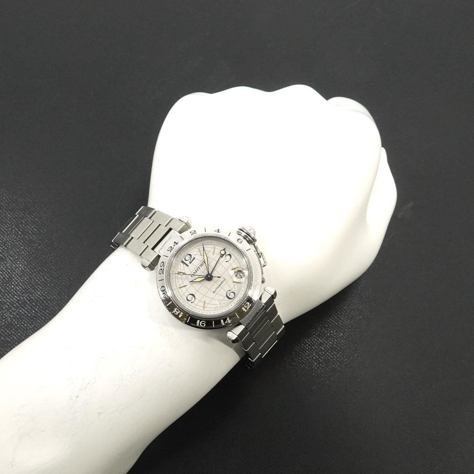 Cartier Pasha C Meridian GMT W31029M7 Boys' Date Silver Automatic Movement