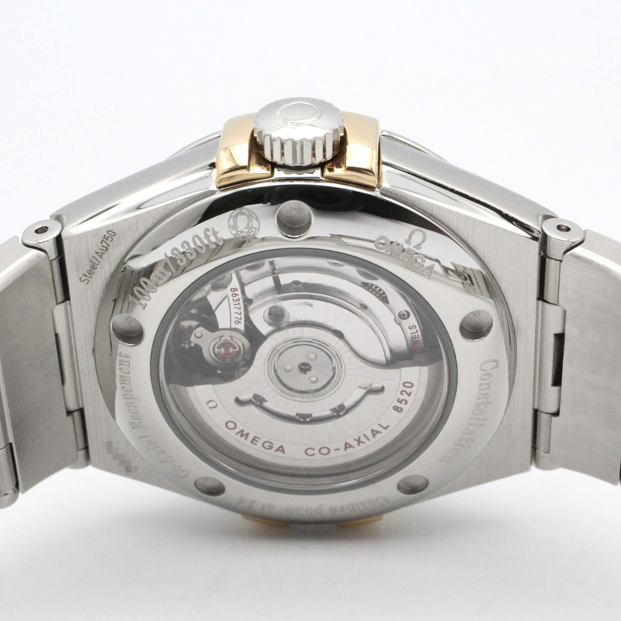 Omega Constellation 18K yellow gold stainless steel wo white dial with mother-of-pearl case model number 123.20.31.20.55.004