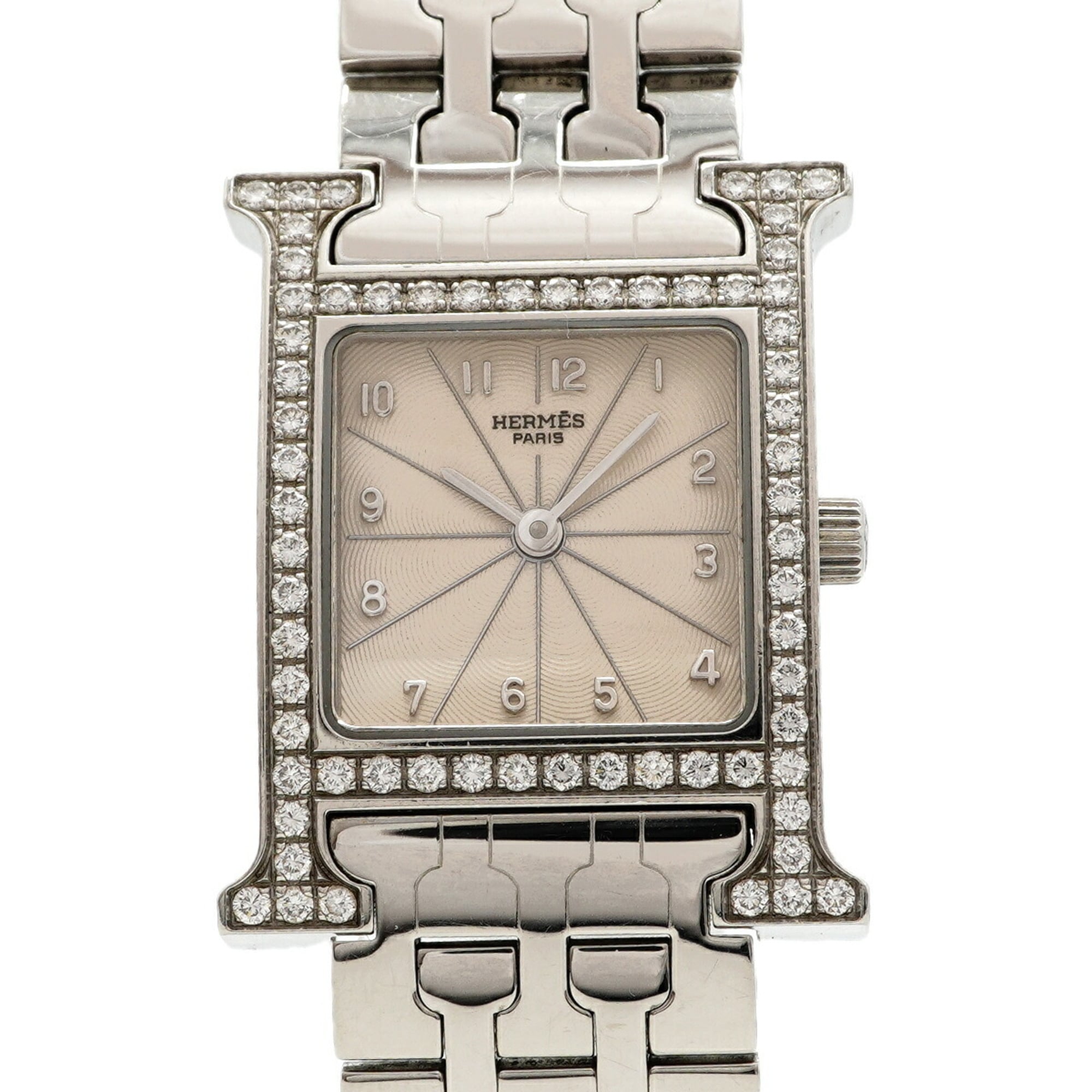 Hermes H-Watch Diamond HH1.230 Ivory Dial Women's Watch