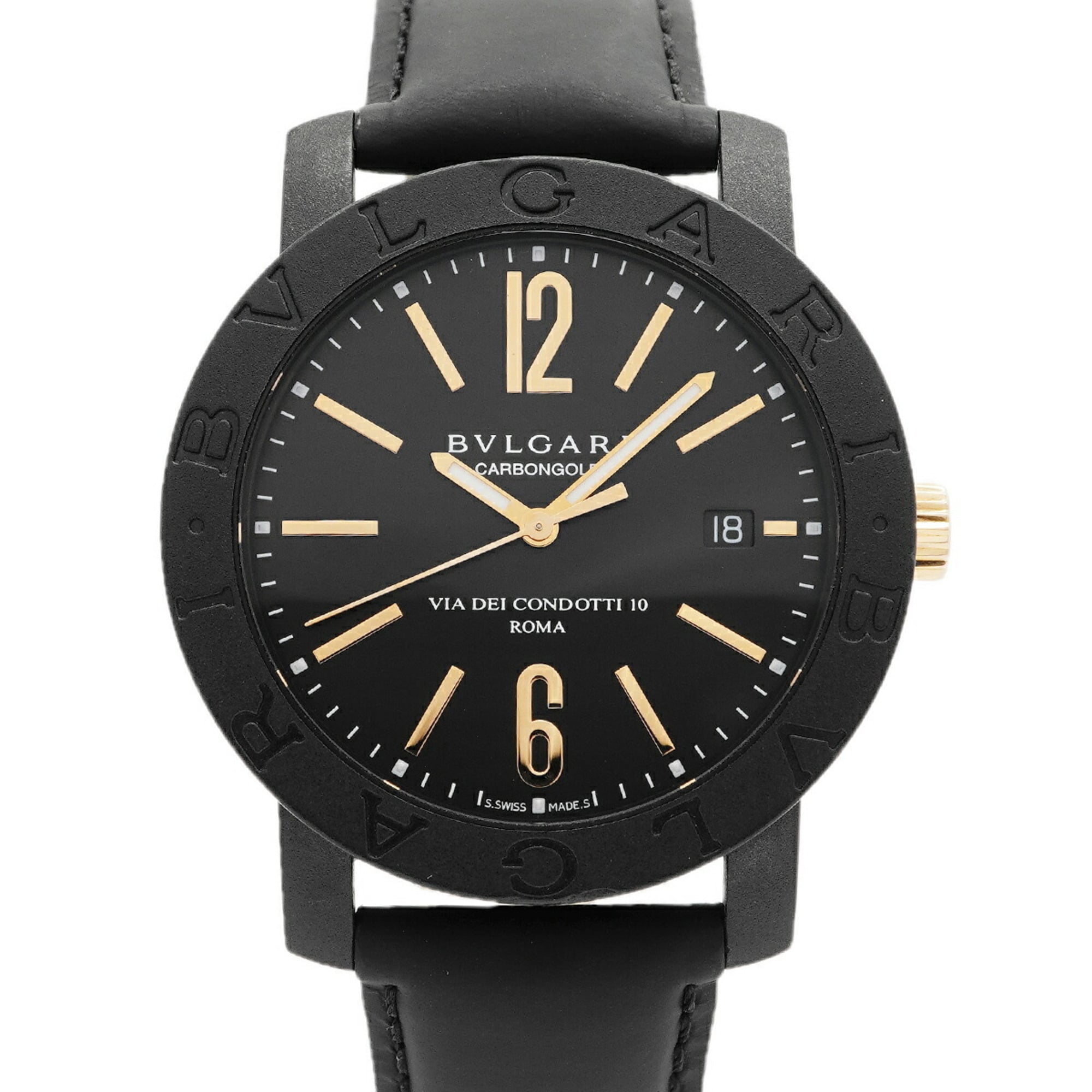 Bvlgari Carbon Gold BB40CL Black Dial