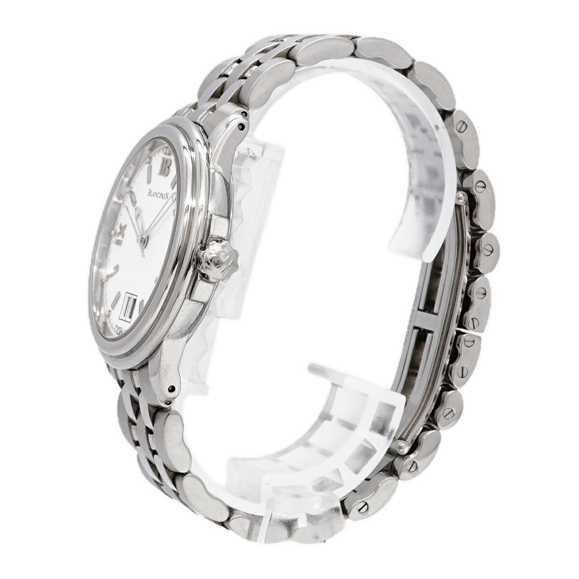 Montre Blancpain Leman 2150-1127-71 Blanc, cadran de 37 mm