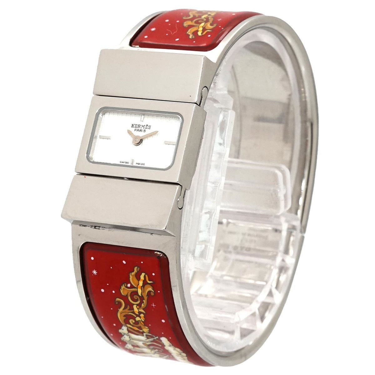 Hermes Loquet LO1 210 horloge met zilveren wijzerplaat, 19 mm