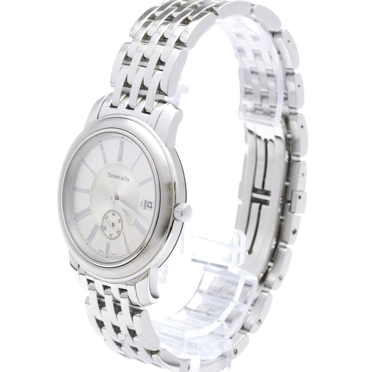 Tiffany Montre Mark Silver à cadran argenté, 37 mm