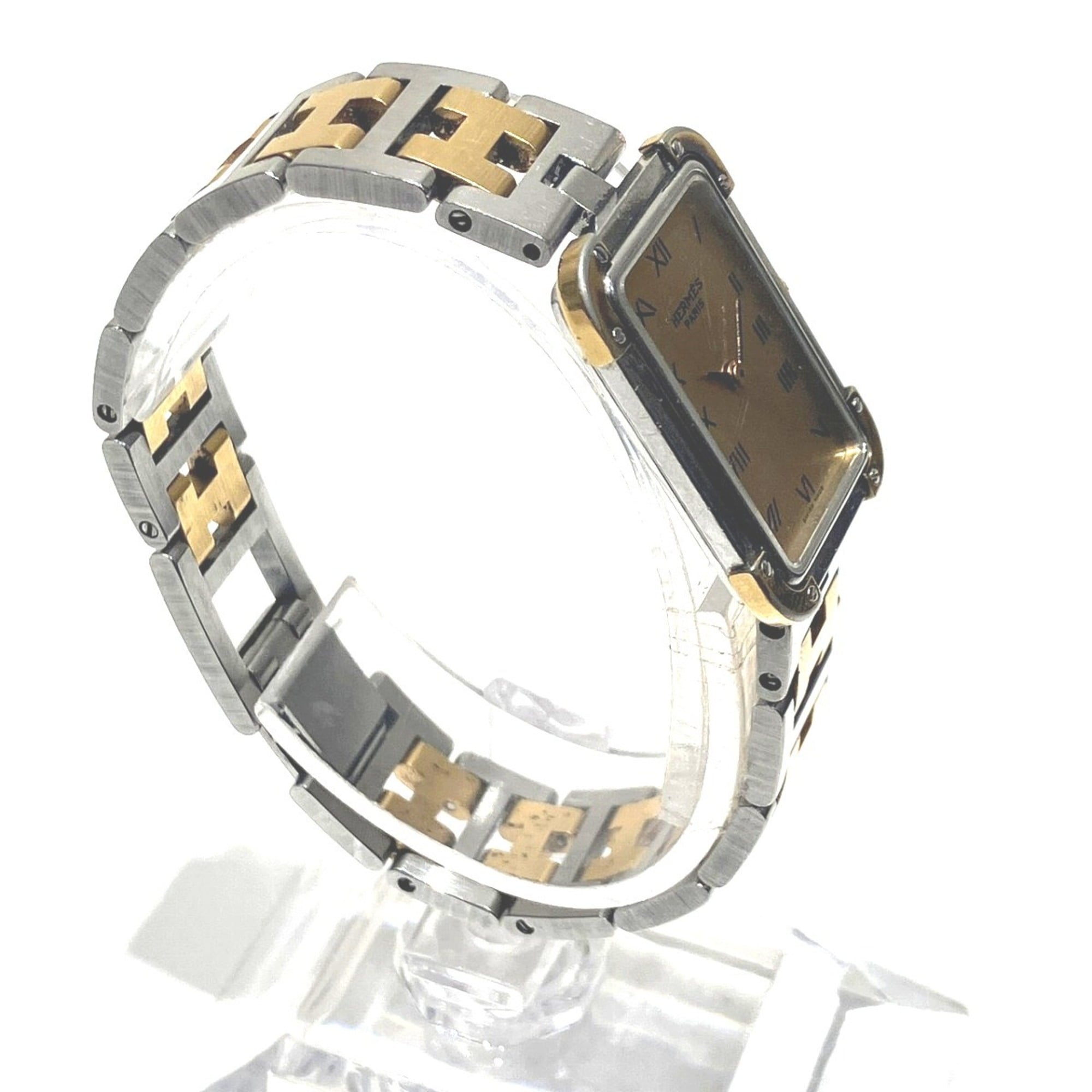 Montre Hermès Croisière CR1 240, cadran doré, 19 mm
