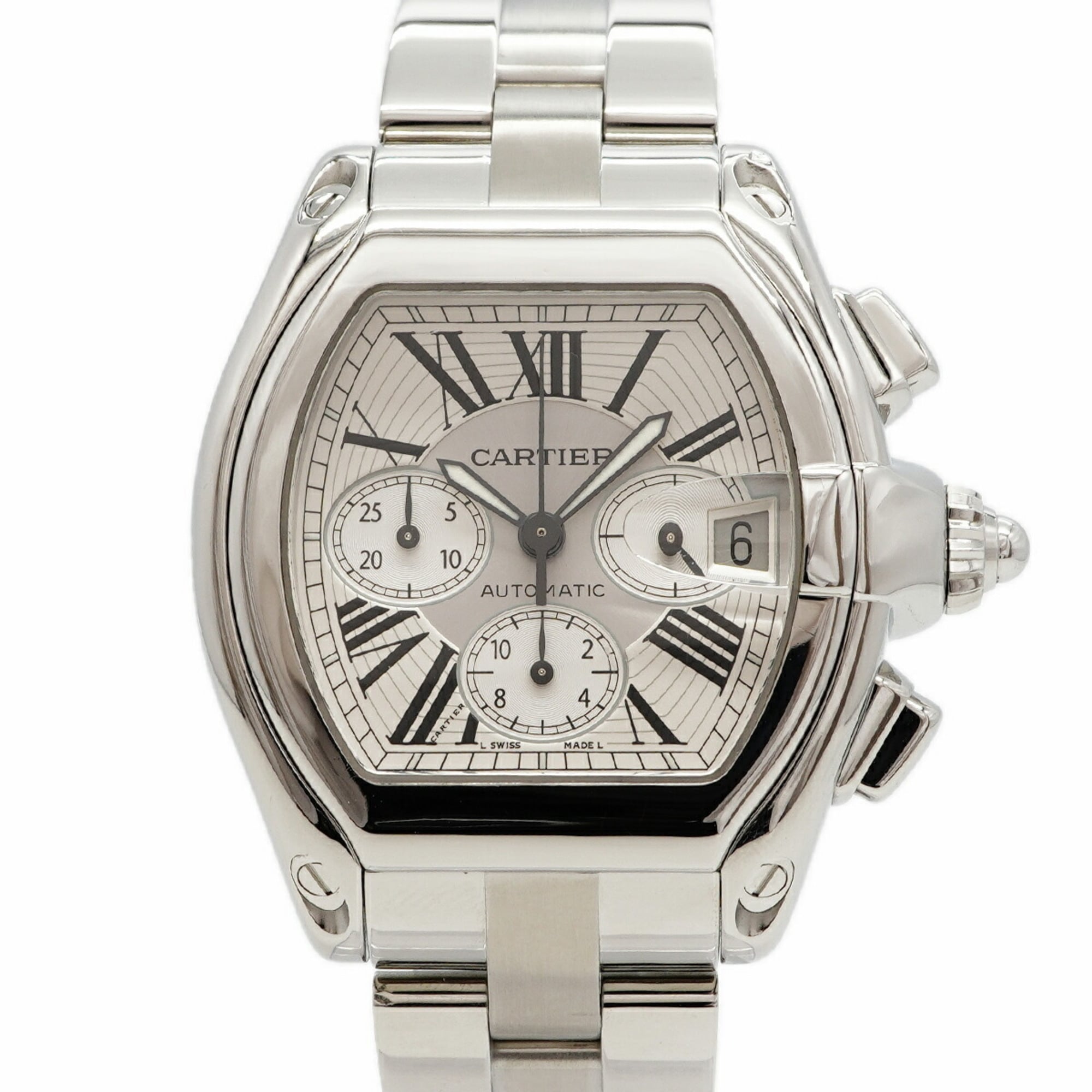 Cartier Roadster XL W62019X6 Silver Dial Men's Watch