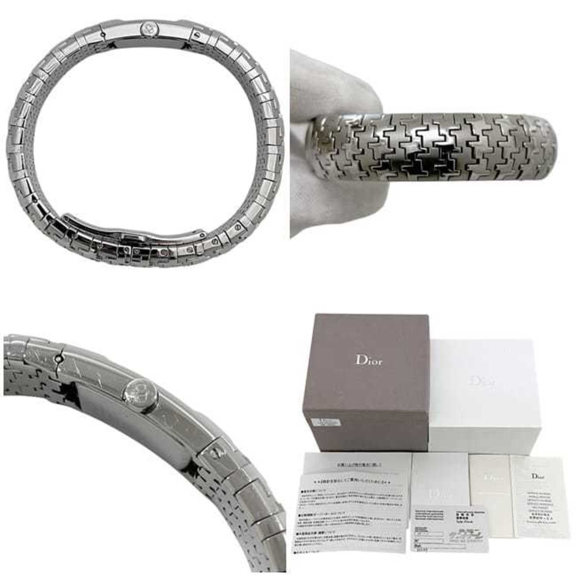 Christian Dior-horloge, witte wijzerplaat, zilverkleurig Diophilic D96-100, damesmodel, roestvrij staal, quartz, OC1***