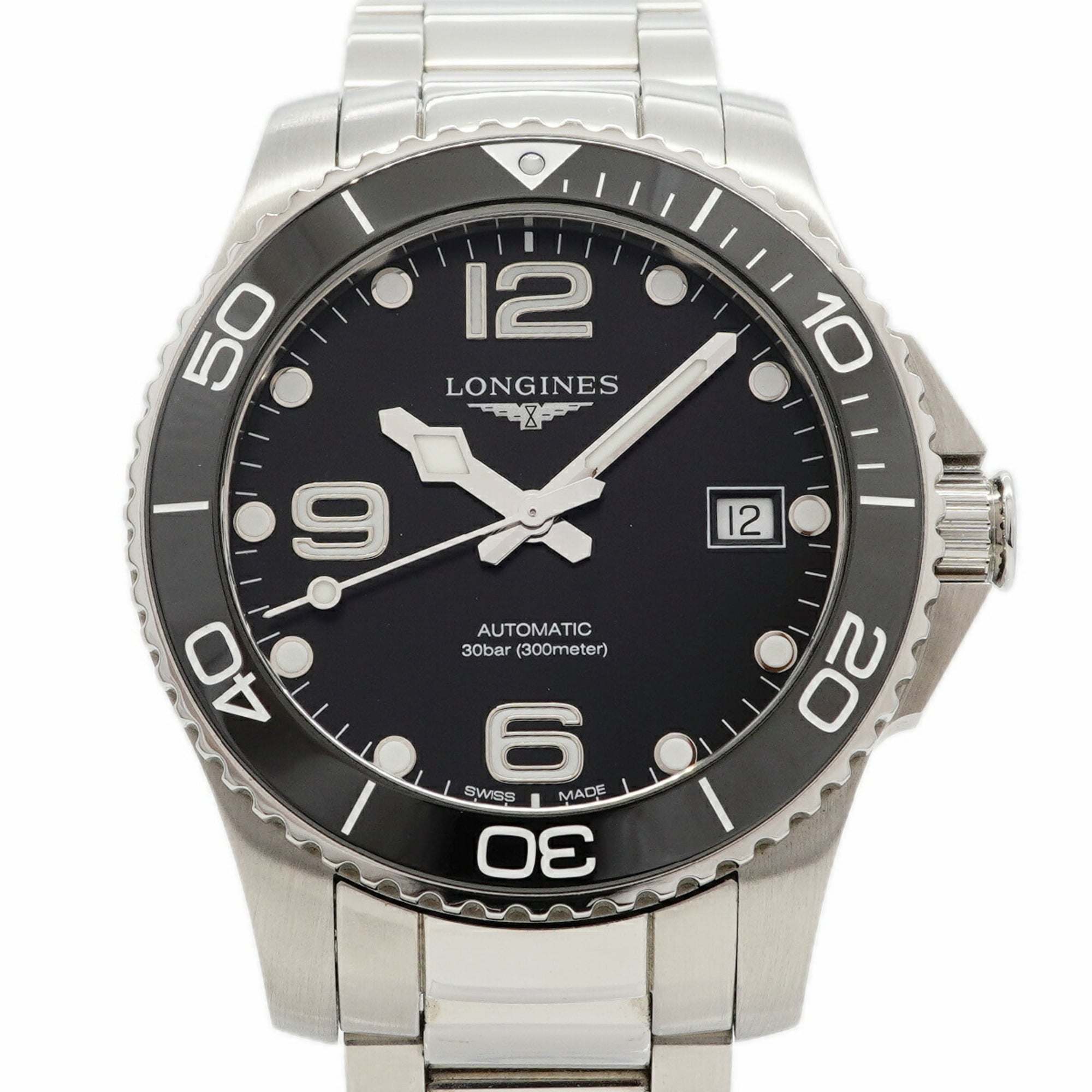Longines HydroConquest L3.780.4 Black Dial Stainless steel 39mm Watch