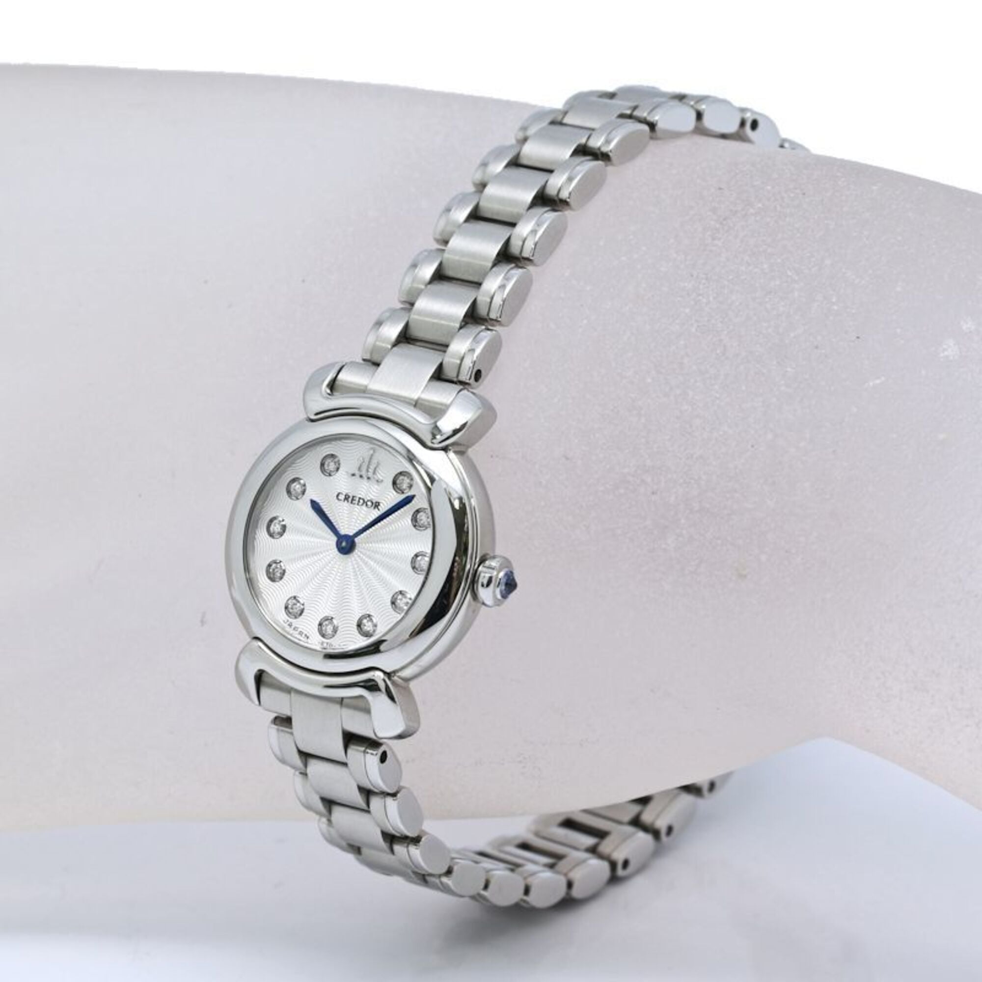 Seiko Credor GSTE803 1E70-0DV0 Silver Dial 22mm Watch