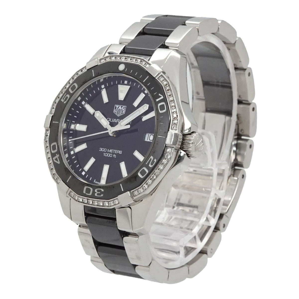 TAG Heuer Aquaracer WAY131G Schwarz Zifferblatt 35 mm Uhr