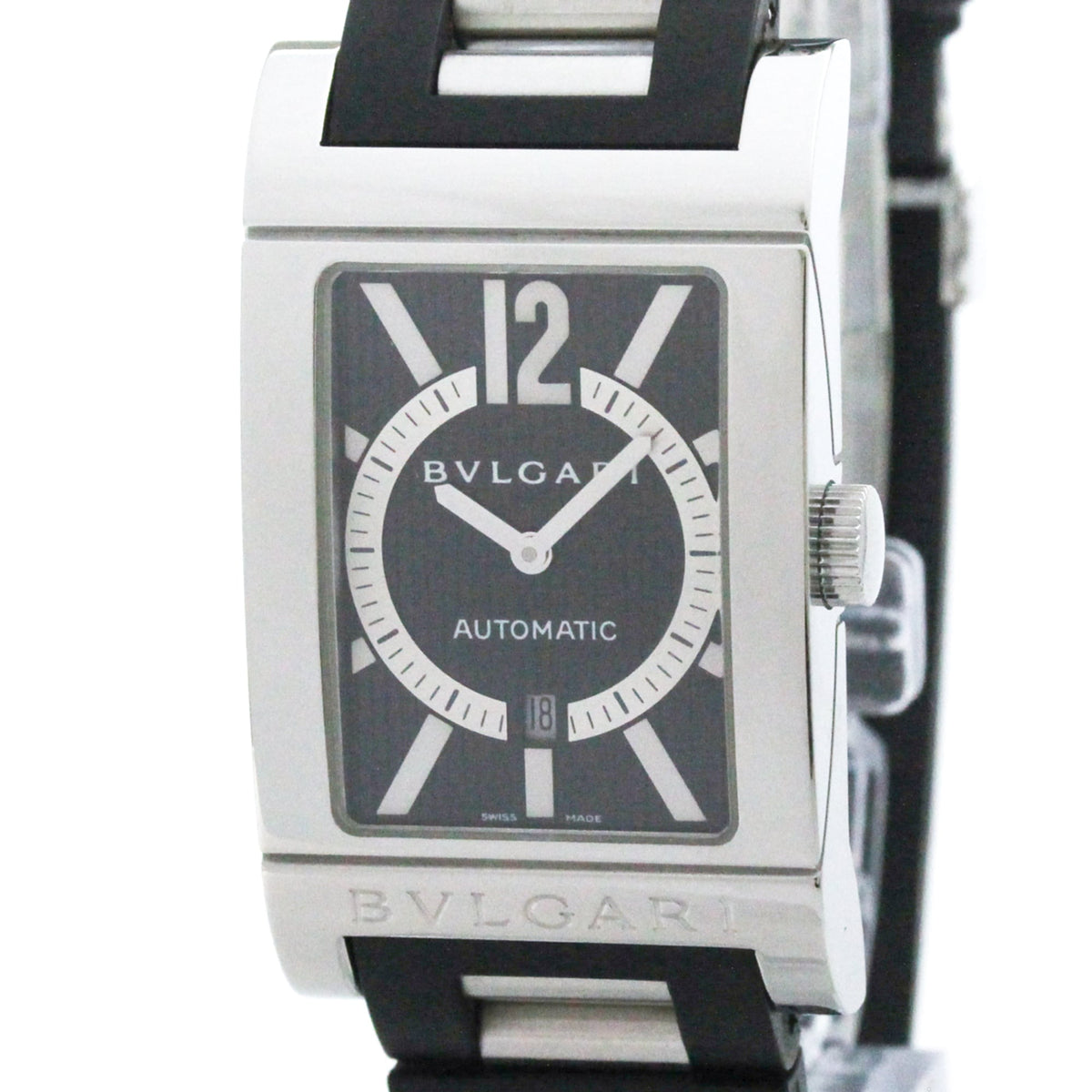 Montre Bvlgari Rettangolo RT45S Noir avec cadran de 45 mm