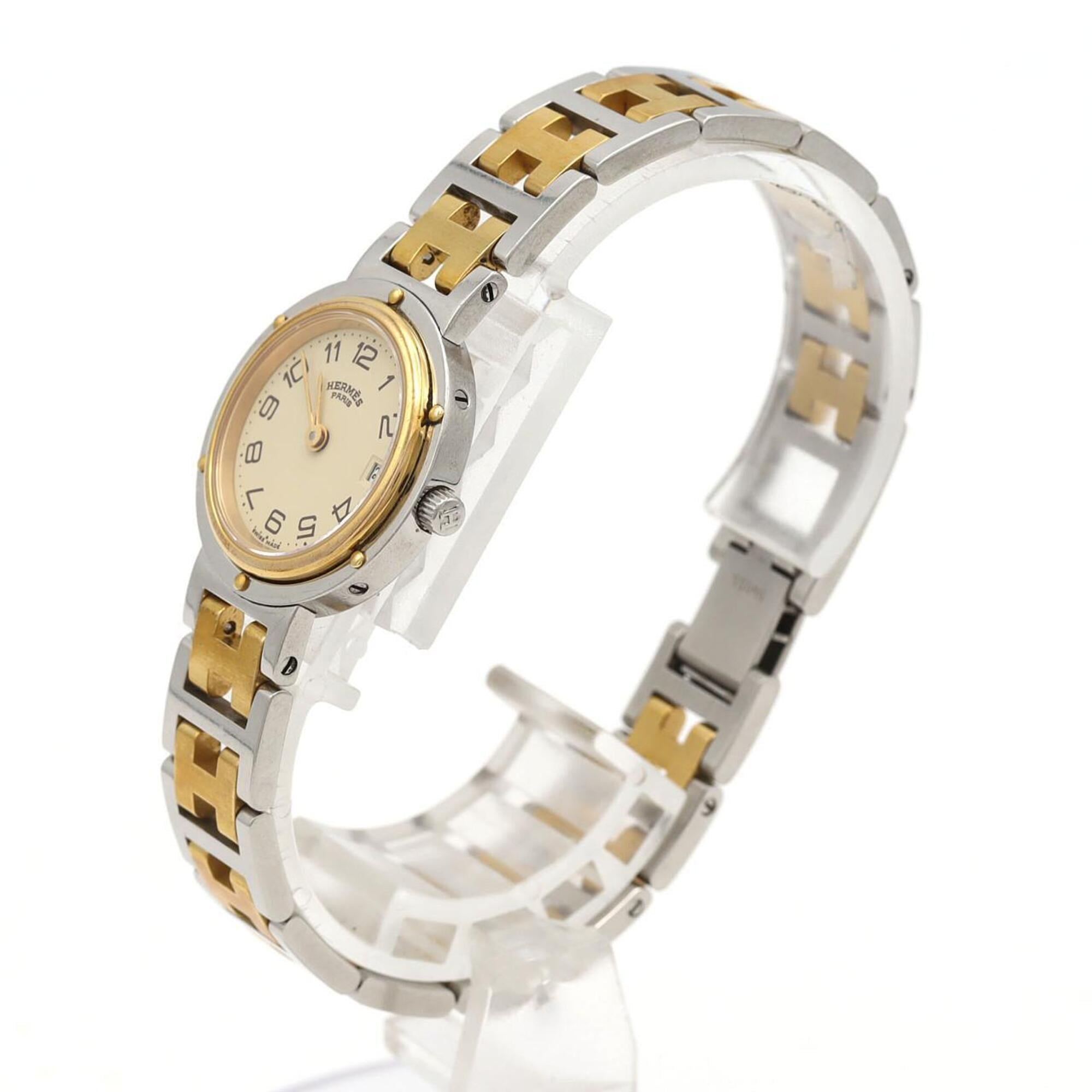 Hermes Clipper Combination SSxGP Quartz Watch