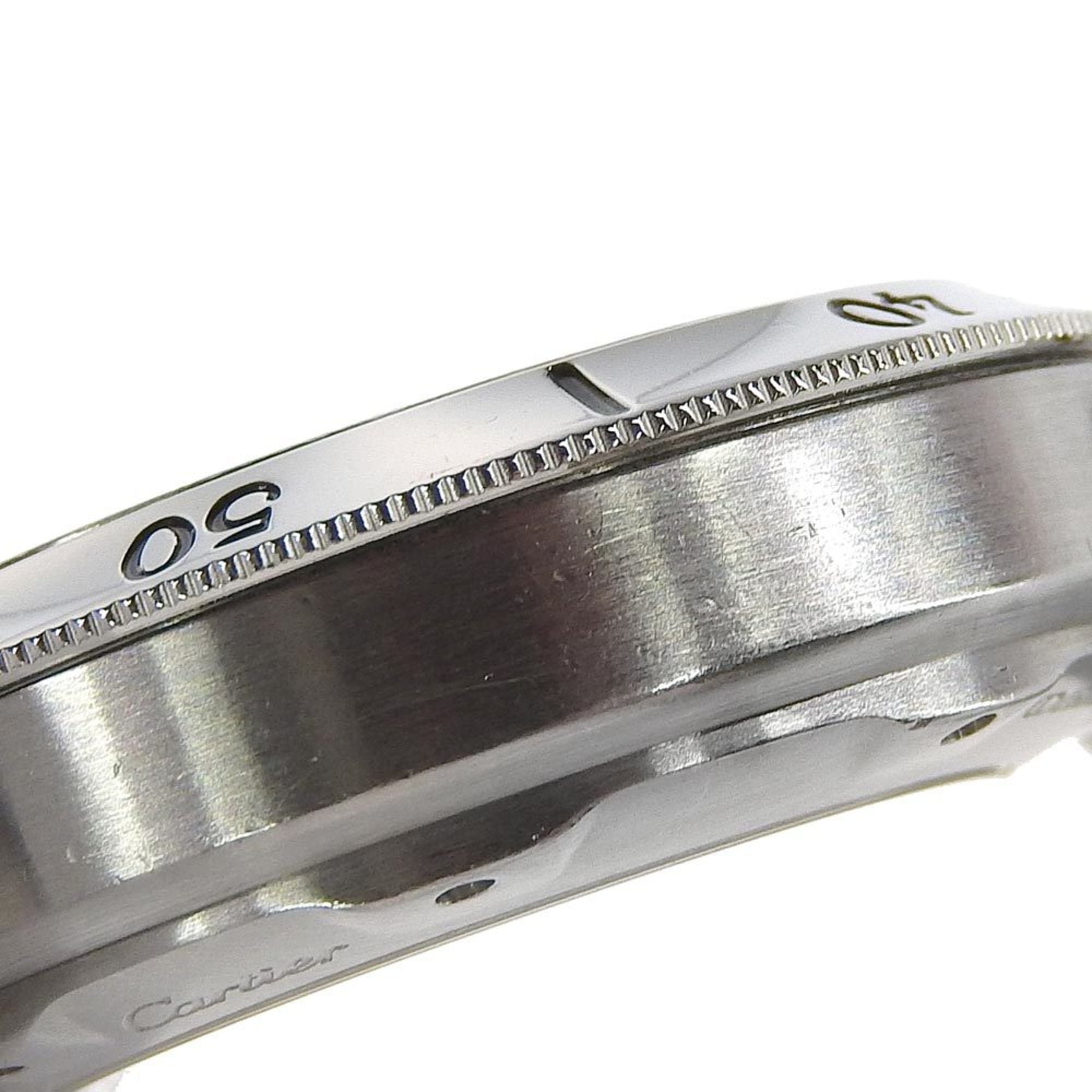 Cartier Pasha herenhorloge, kaliber 205, W3107355, roestvrij staal, automatische chronograaf, grijze wijzerplaat, doorzichtige achterkant