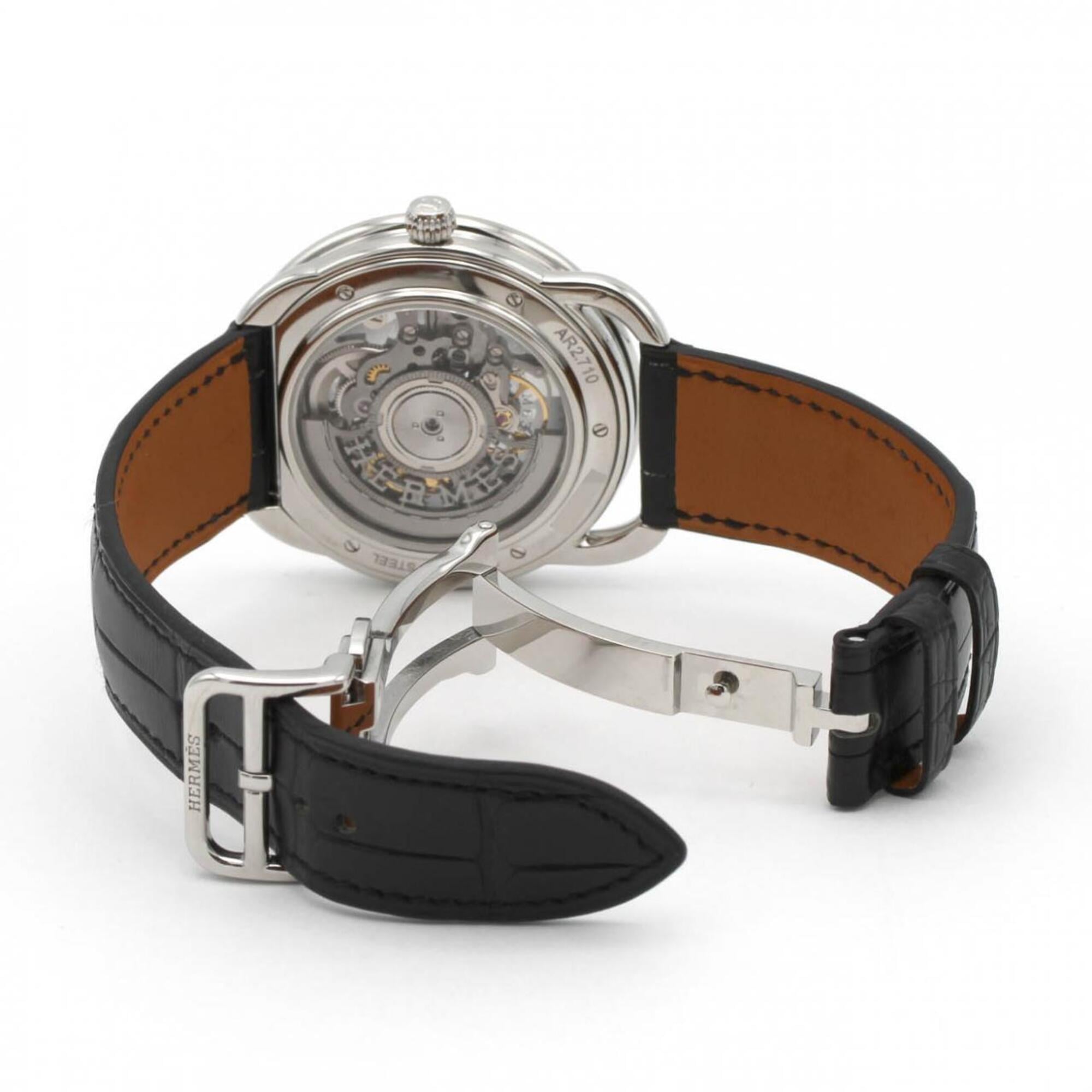 Hermes Arcaud Skellet AR2.710 Schwarz Zifferblatt 40mm Uhr