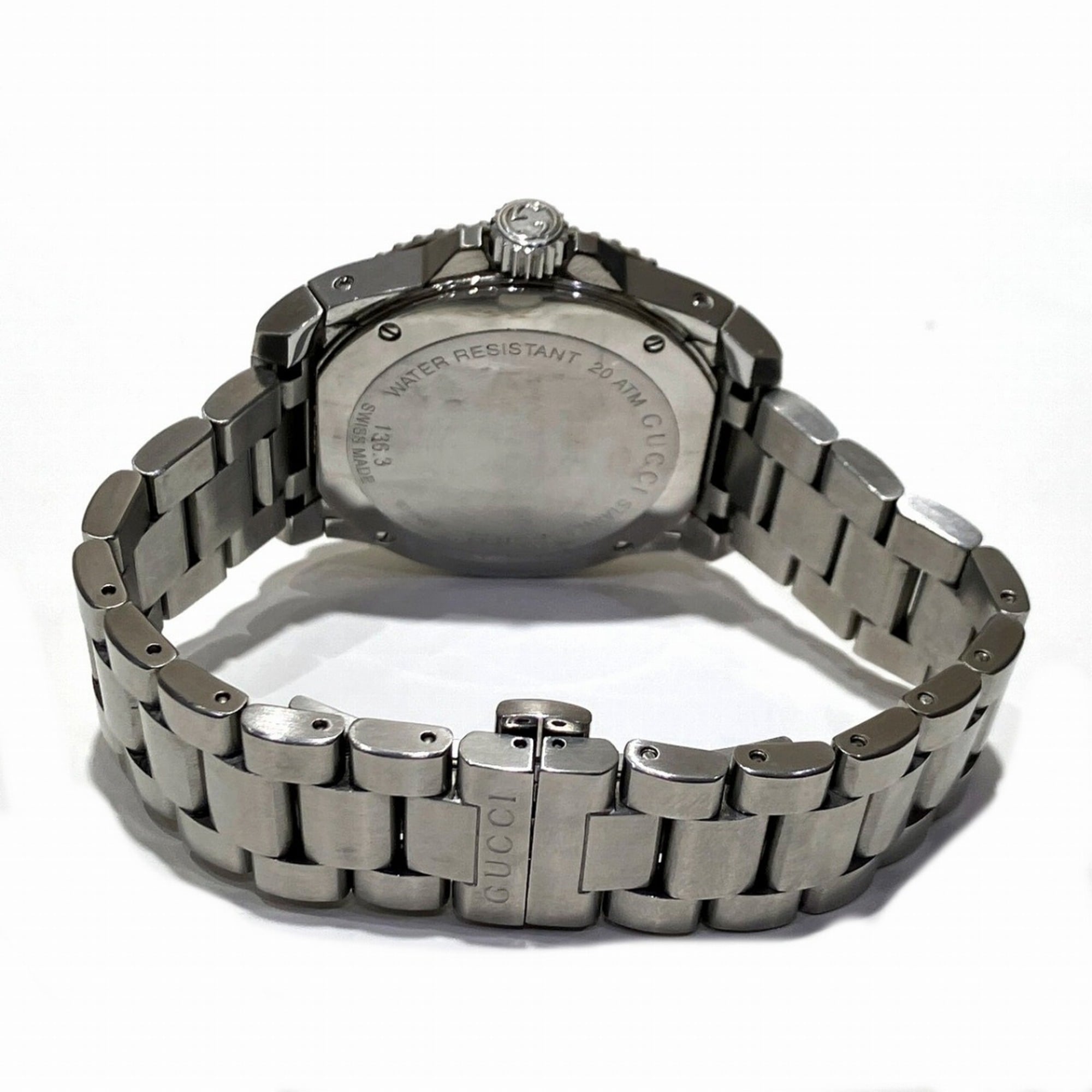 Gucci Dive total weight 154.2g stainless steel automatic movement black dial 136.3