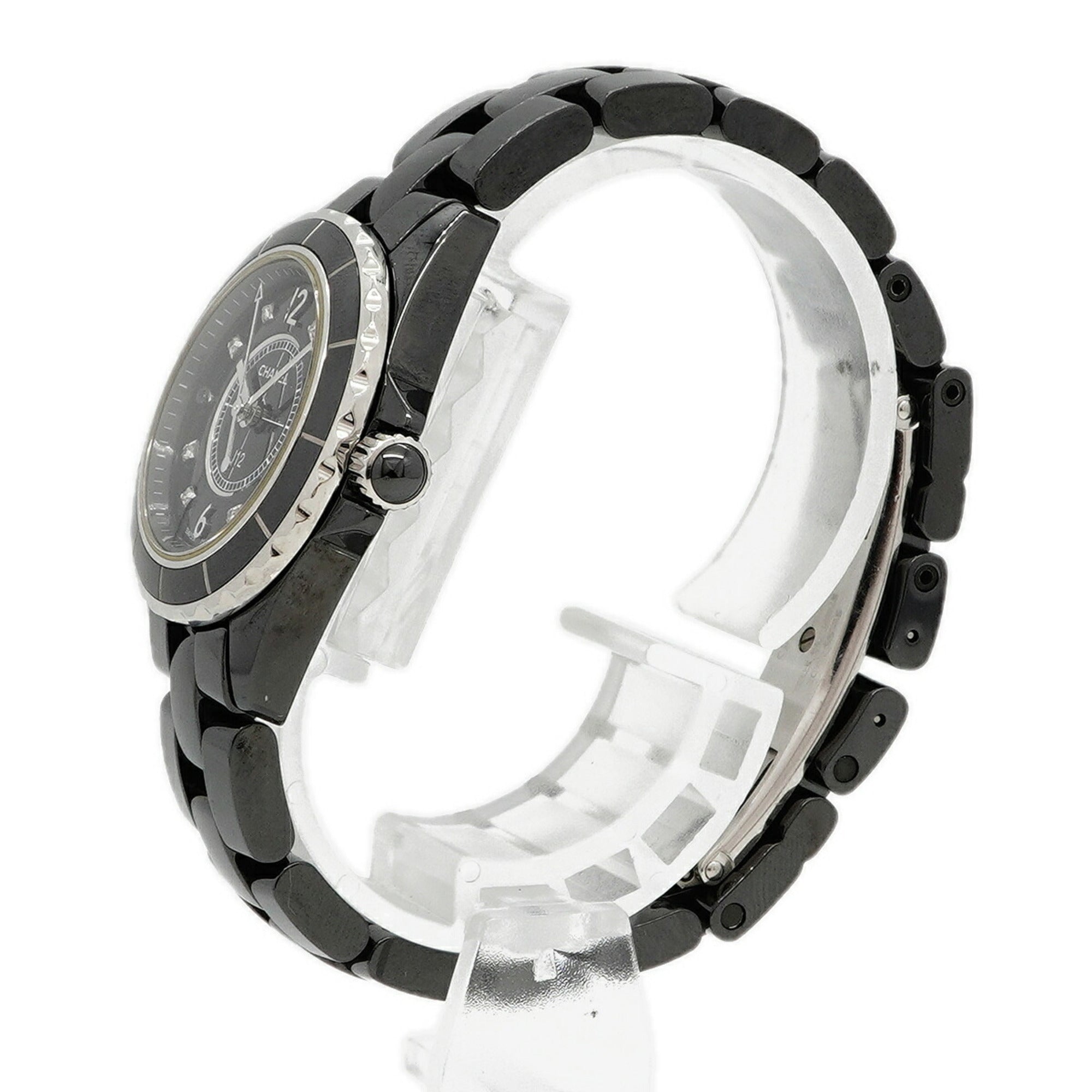 Chanel J12 Diamond H2569 Black Dial Wo
