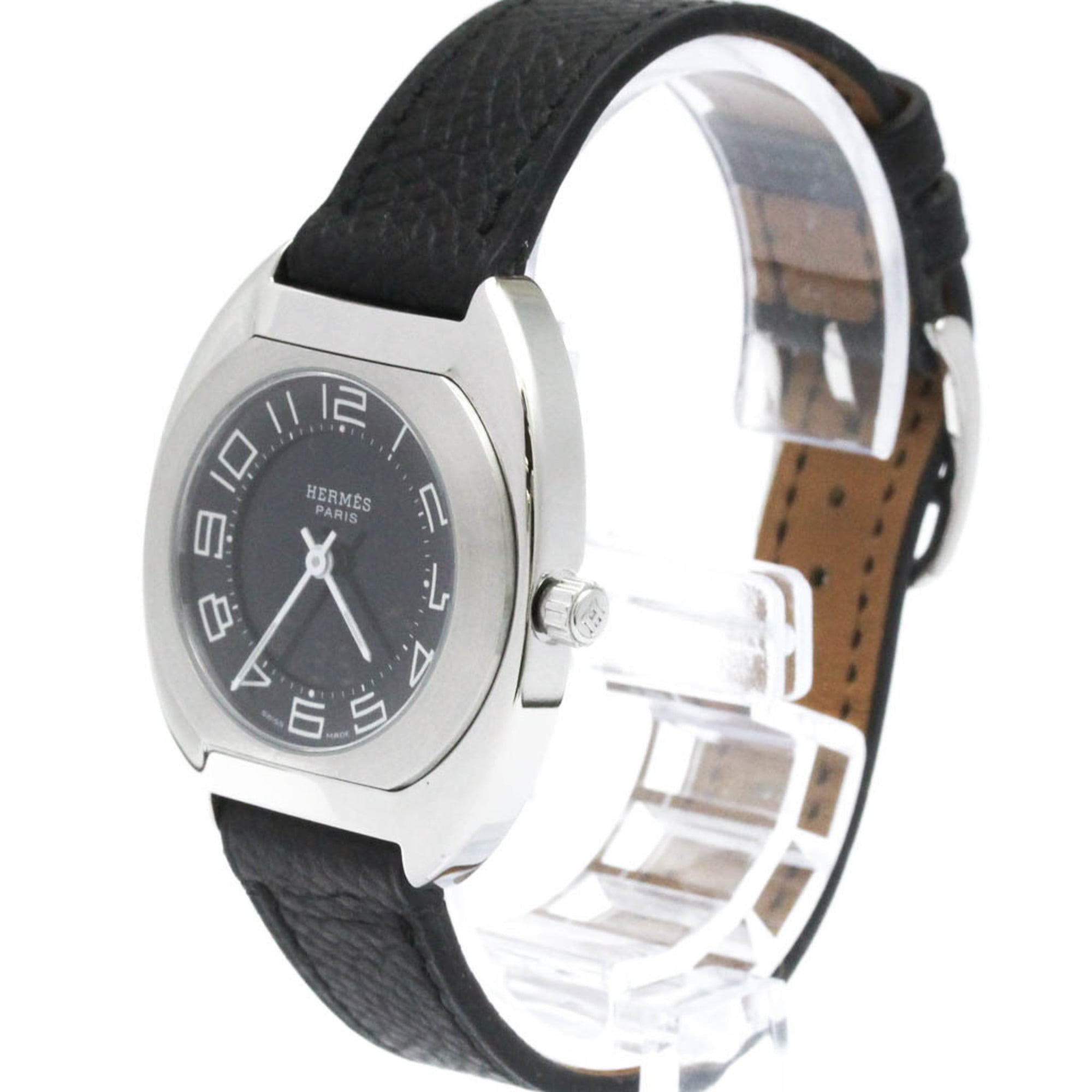 HERMES Espace Stainless Steel Quartz Ladies Watch ES1.210 Polished