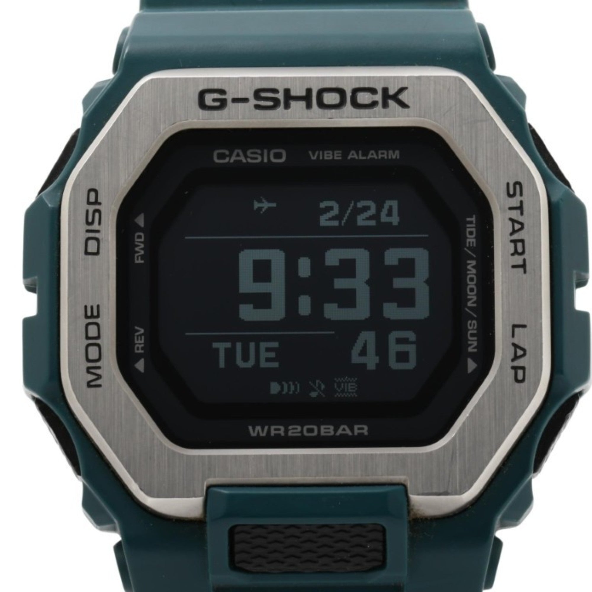 CASIO G-SHOCK GLIDE GBX100 Series Black Green Resin/Stainless Steel Men's Digital Watch