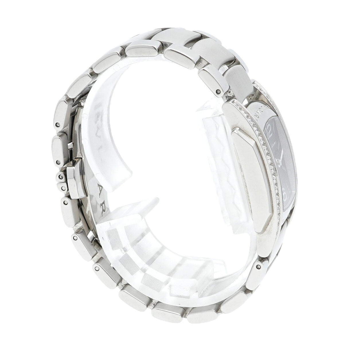 Bvlgari Assioma Side Diamond Bezel AA35S Black Dial 23mm Watch