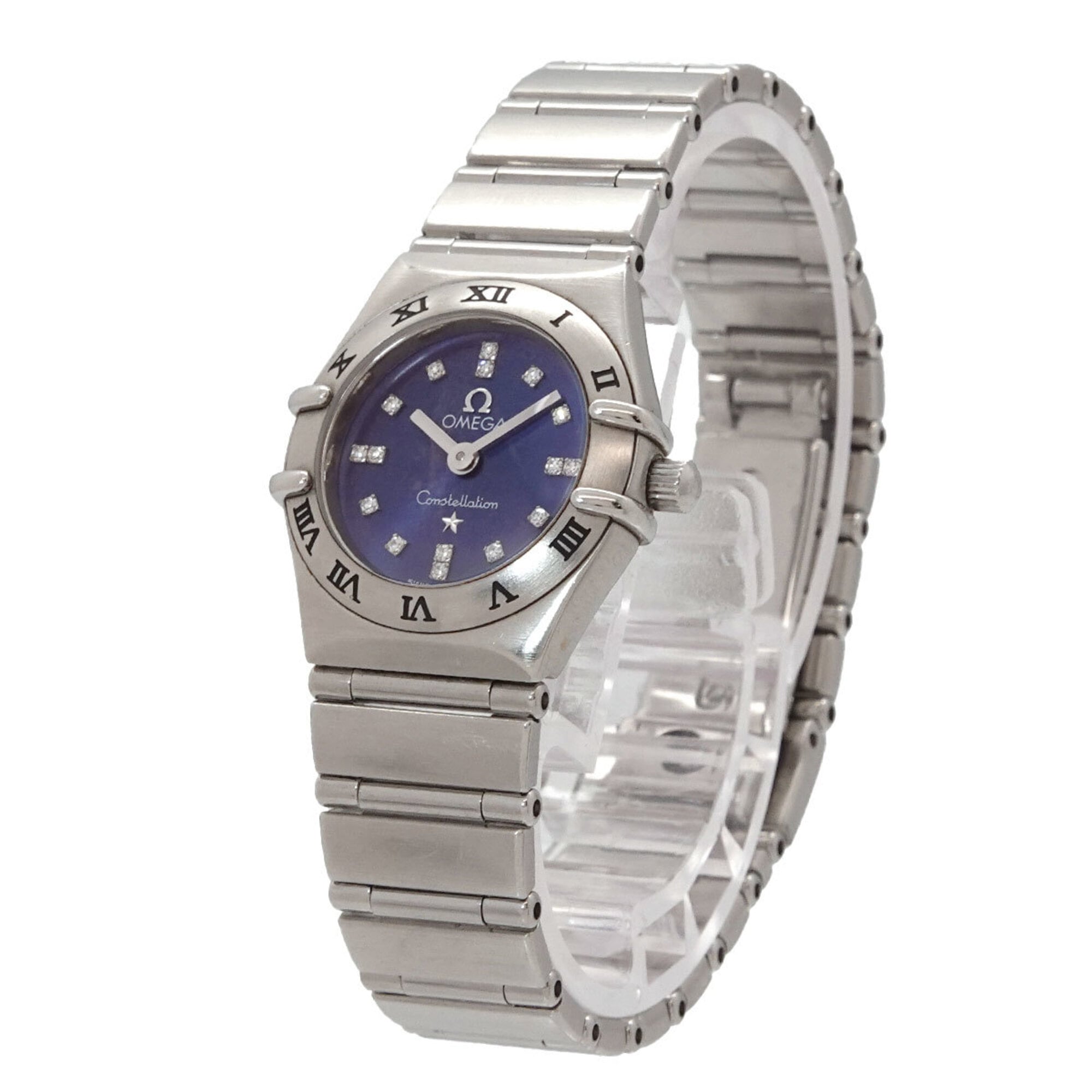 Omega Constellation Mini Cindy Crawford Limited Edition (1999 pieces) 1563 86 Ladies' Watch 16 Diamonds Blue Quartz