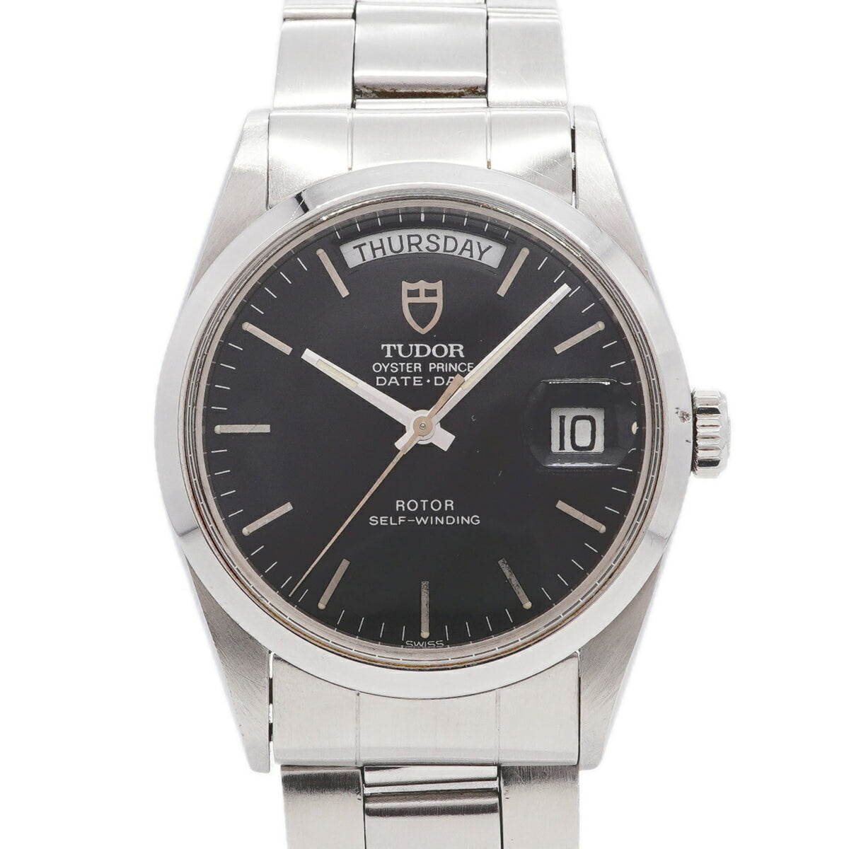 Tudor Oyster Prince Date-Day 94500 horloge met zwarte wijzerplaat, 35 mm