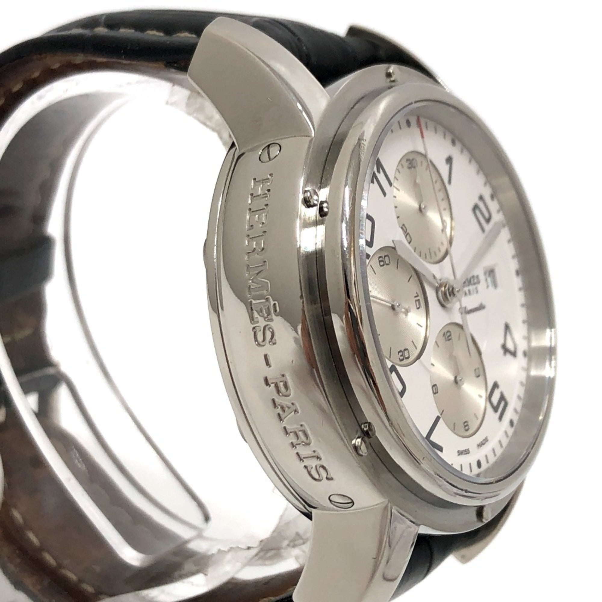 Hermes Clipper CP1.910 White Dial 43mm Watch