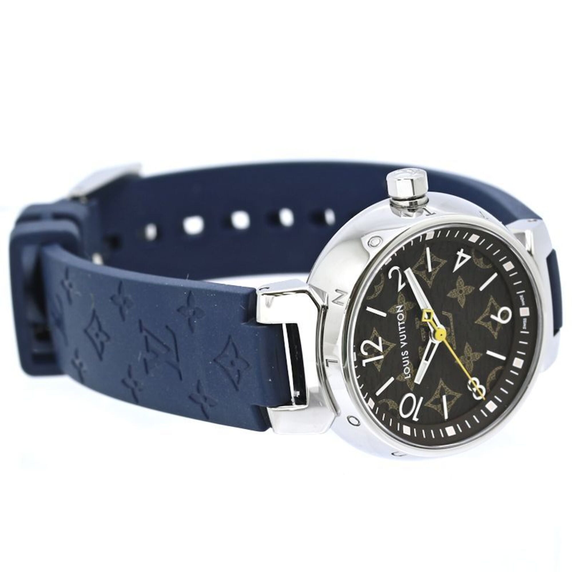 Louis Vuitton Tambour QA070Z Black Dial 27mm Watch