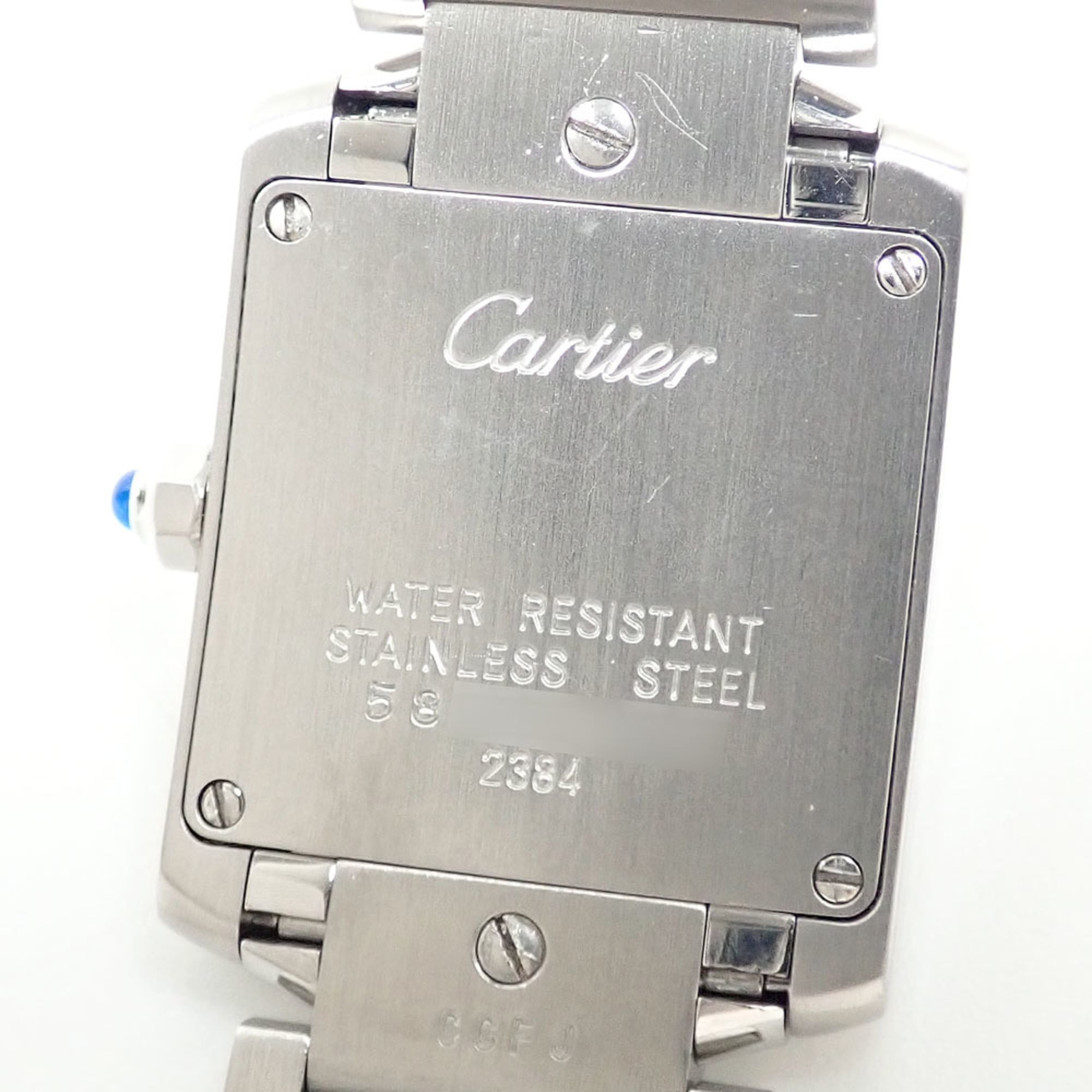 Cartier Tank FranÃ§aise SM Ladies Quartz Stainless Steel W51008Q3 Battery Operated