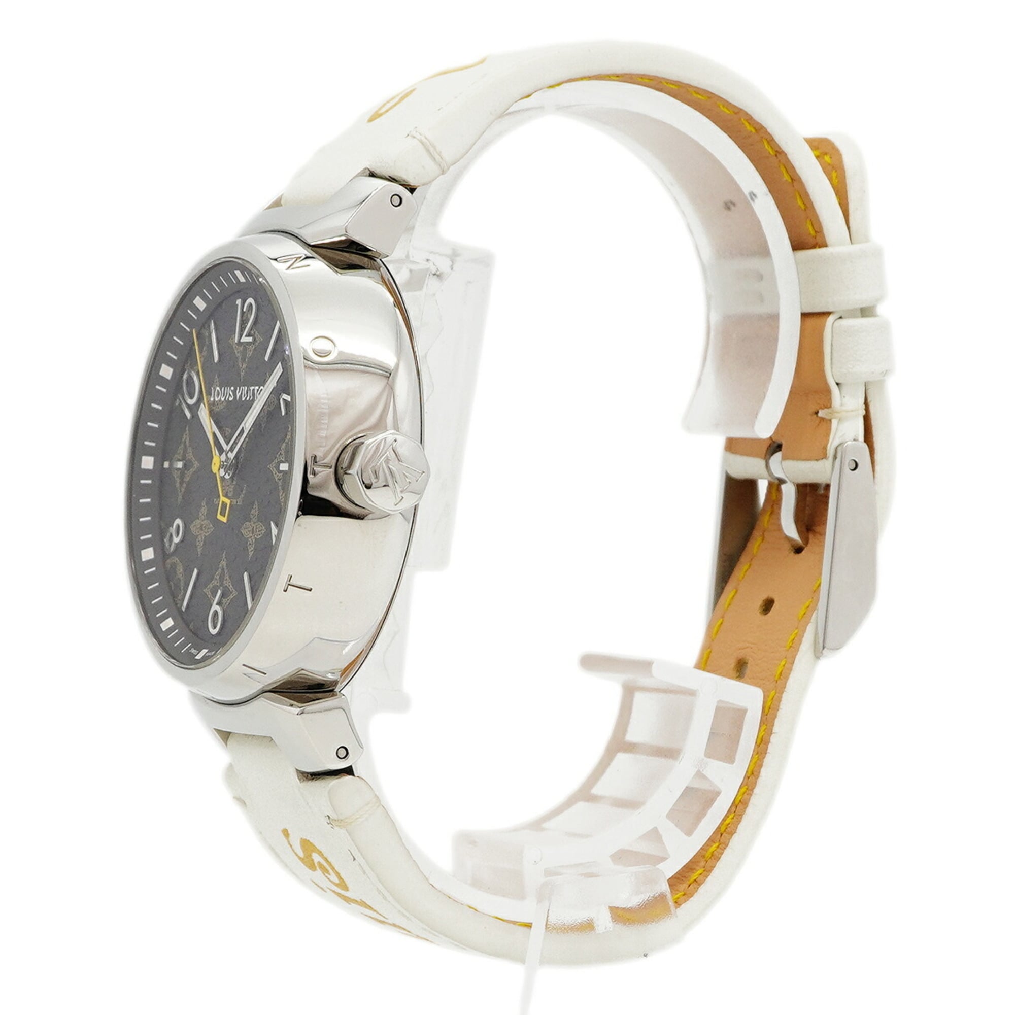 Louis Vuitton Tambour Monogram QA072Z Brown Dial