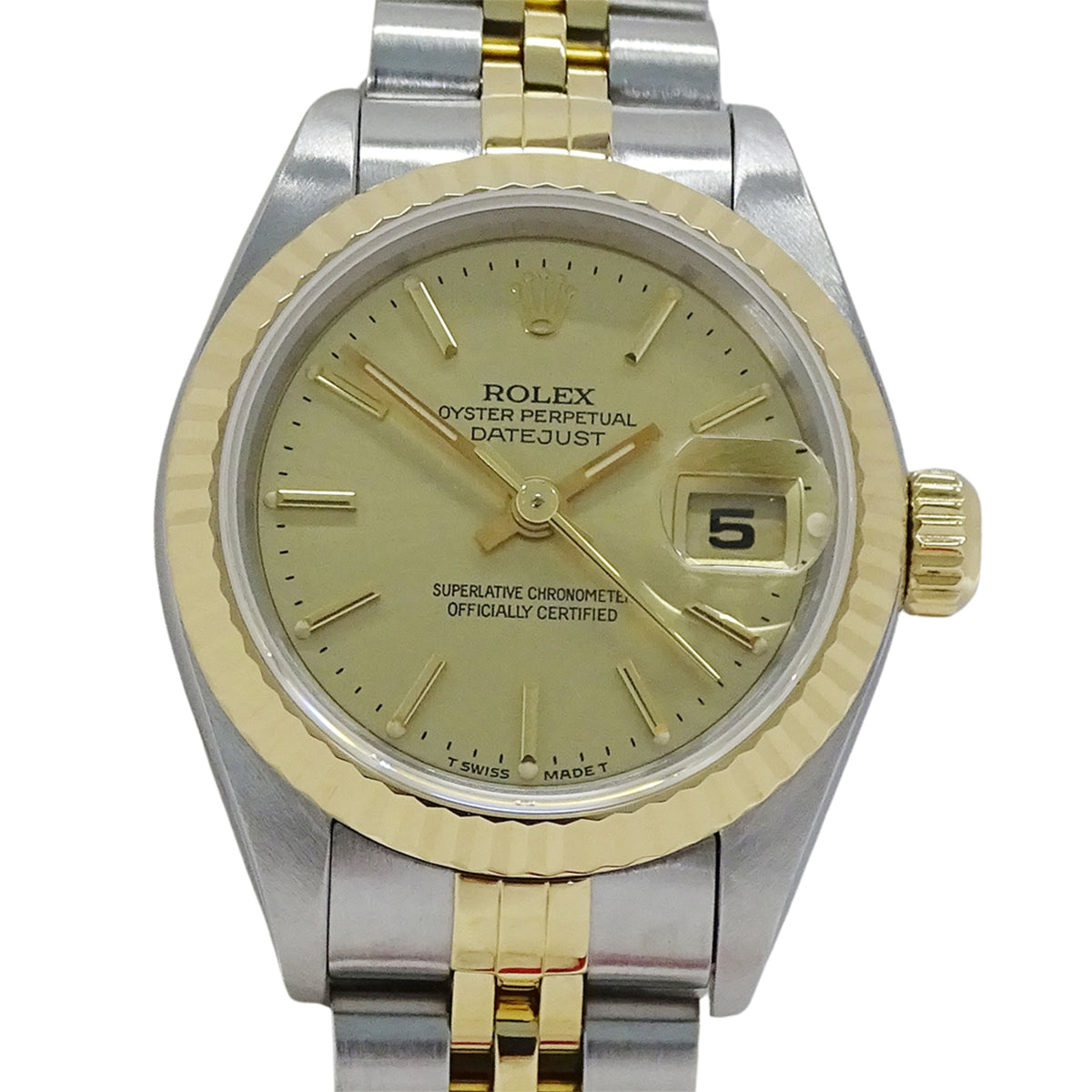 Rolex Datejust 69173 W Gold Dial 26mm Watch