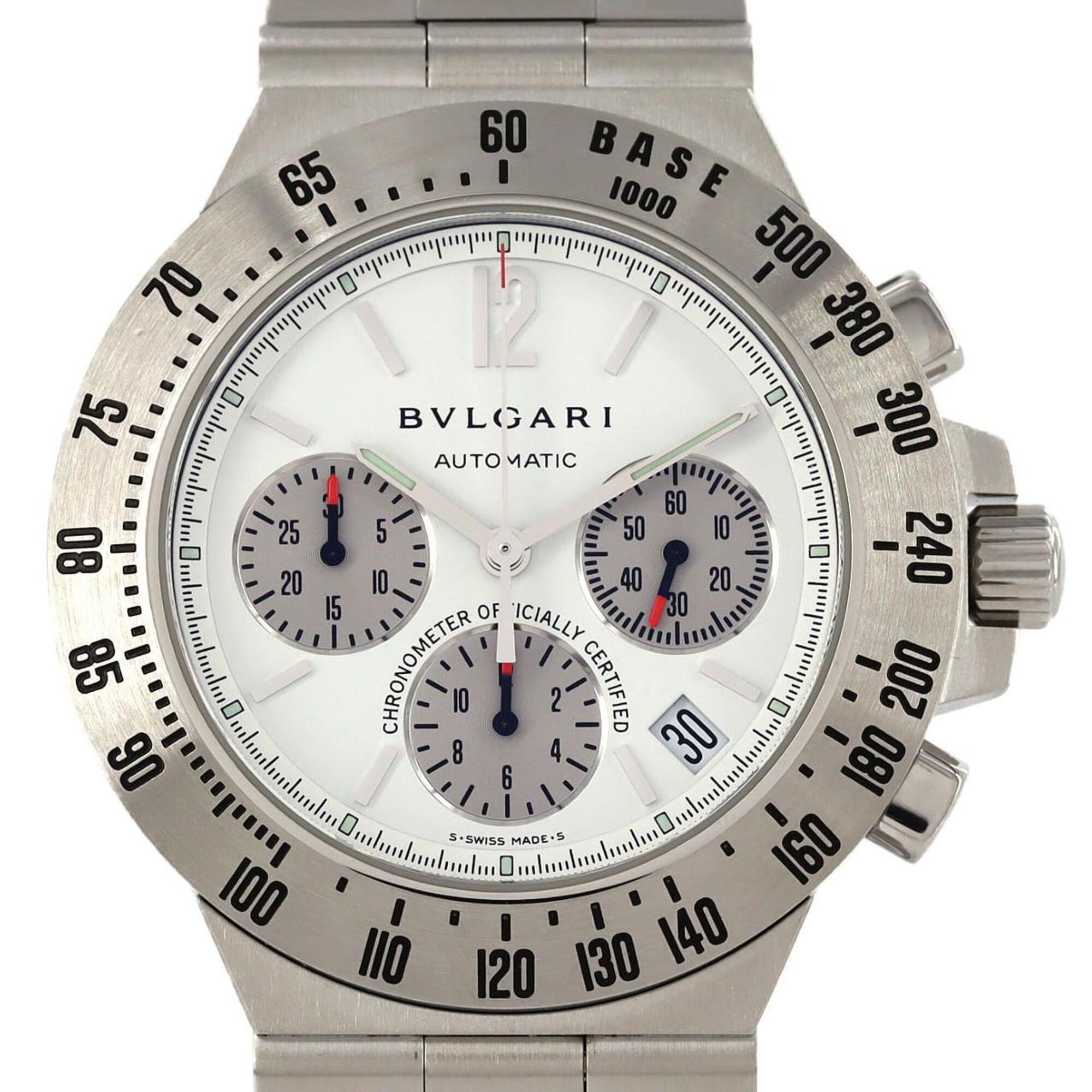 Bulgari Tachymetric Chrono CH40STA CH40WSSDTA AT SS Automatic Watch