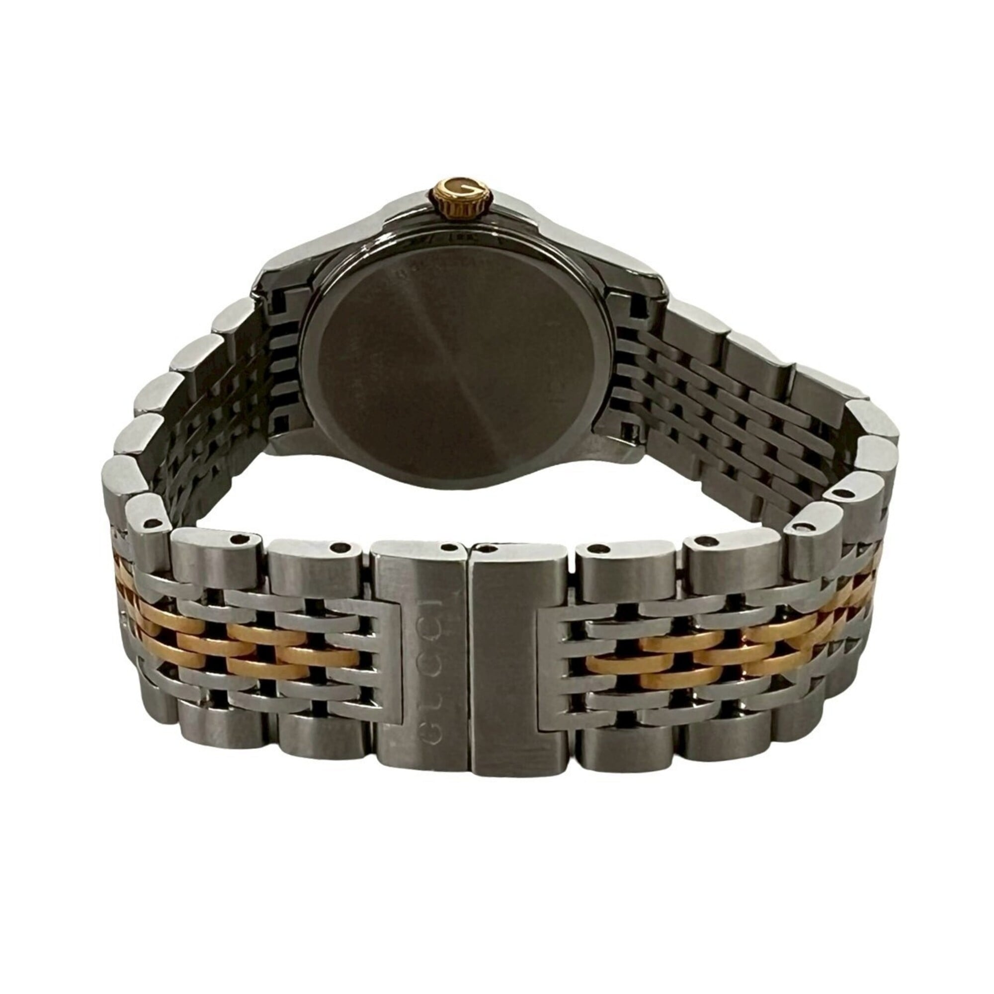 GUCCI GG Logo Stainless Steel Quartz Wrist Silver 32380