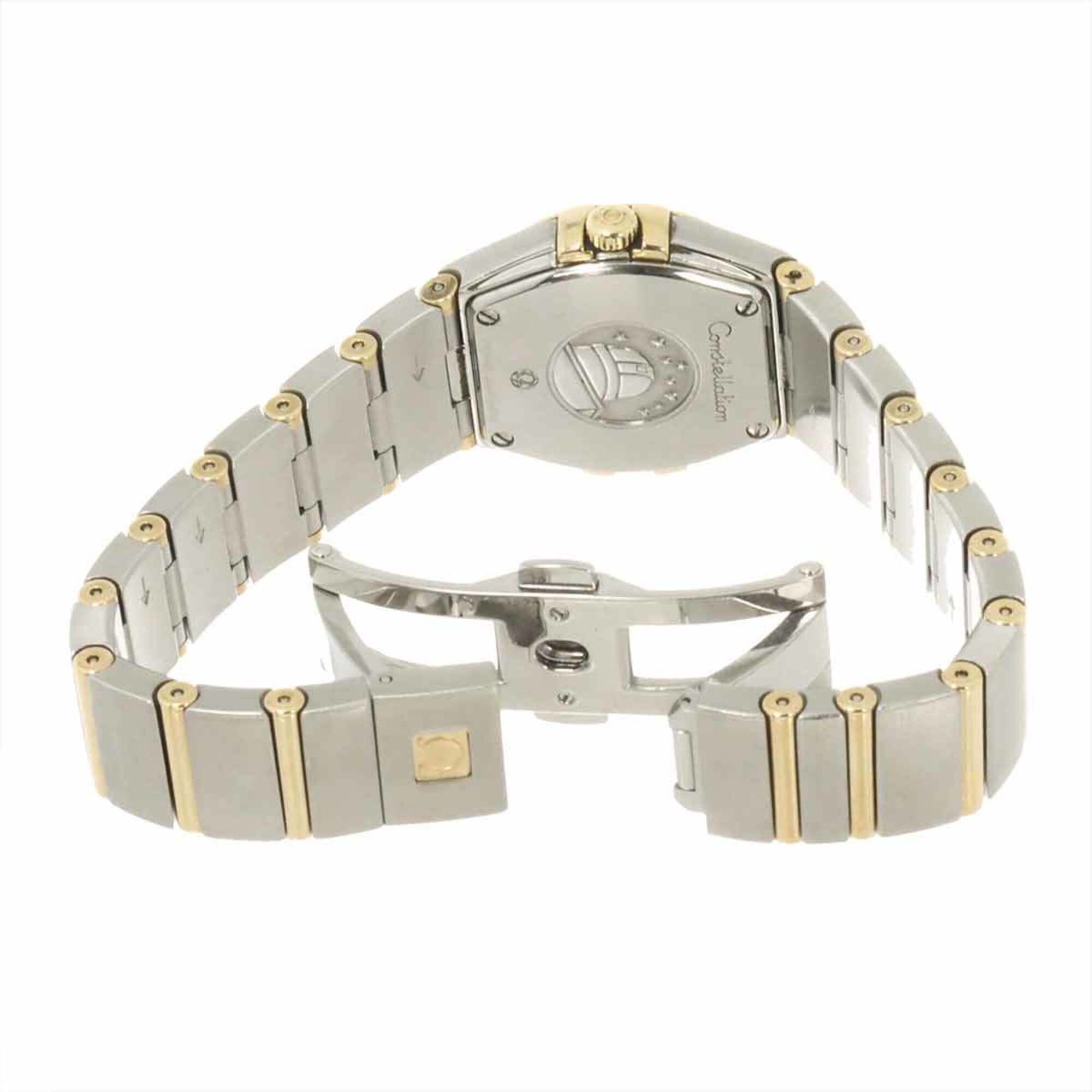 Omega Constellation Brushed 123 20 24 60 08 001 Horloge met gouden wijzerplaat, 24 mm