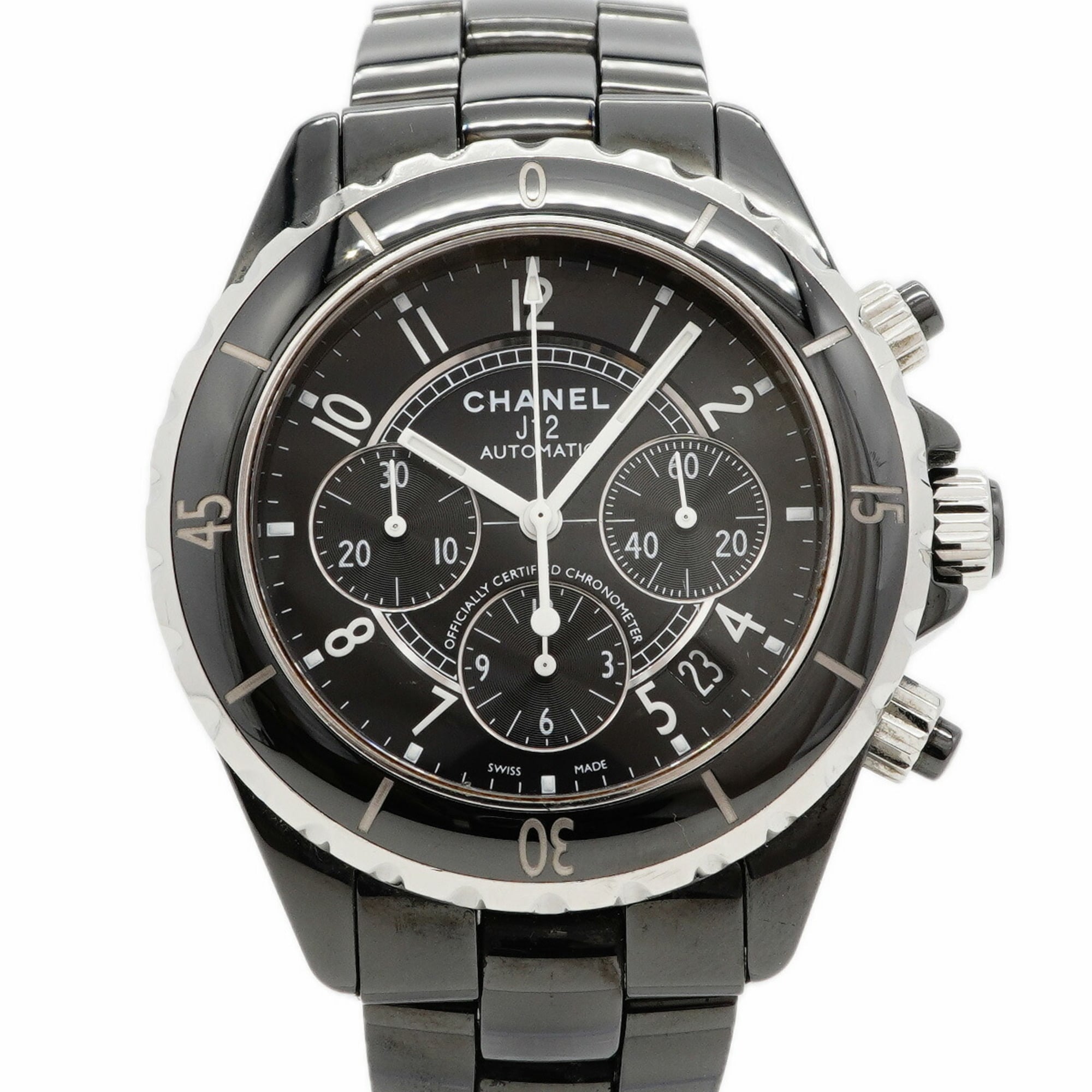 Chanel J12 Chrono H0940 Black Dial Men's Watch