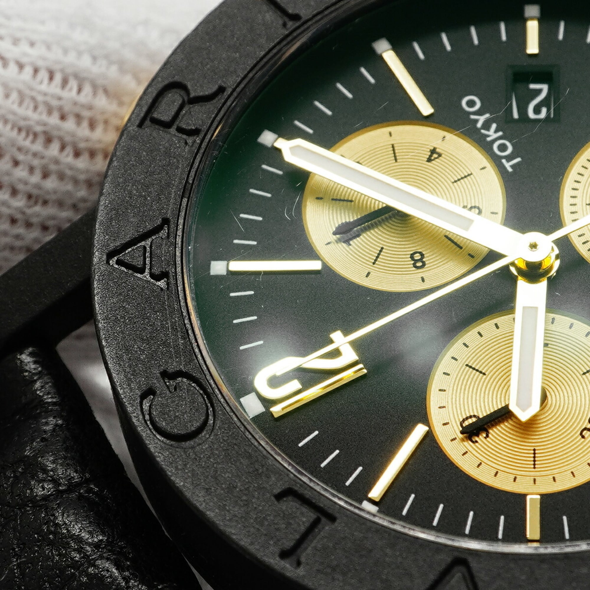 Bvlgari TYO BB38CLCH Black Dial Aluminum 38mm Watch