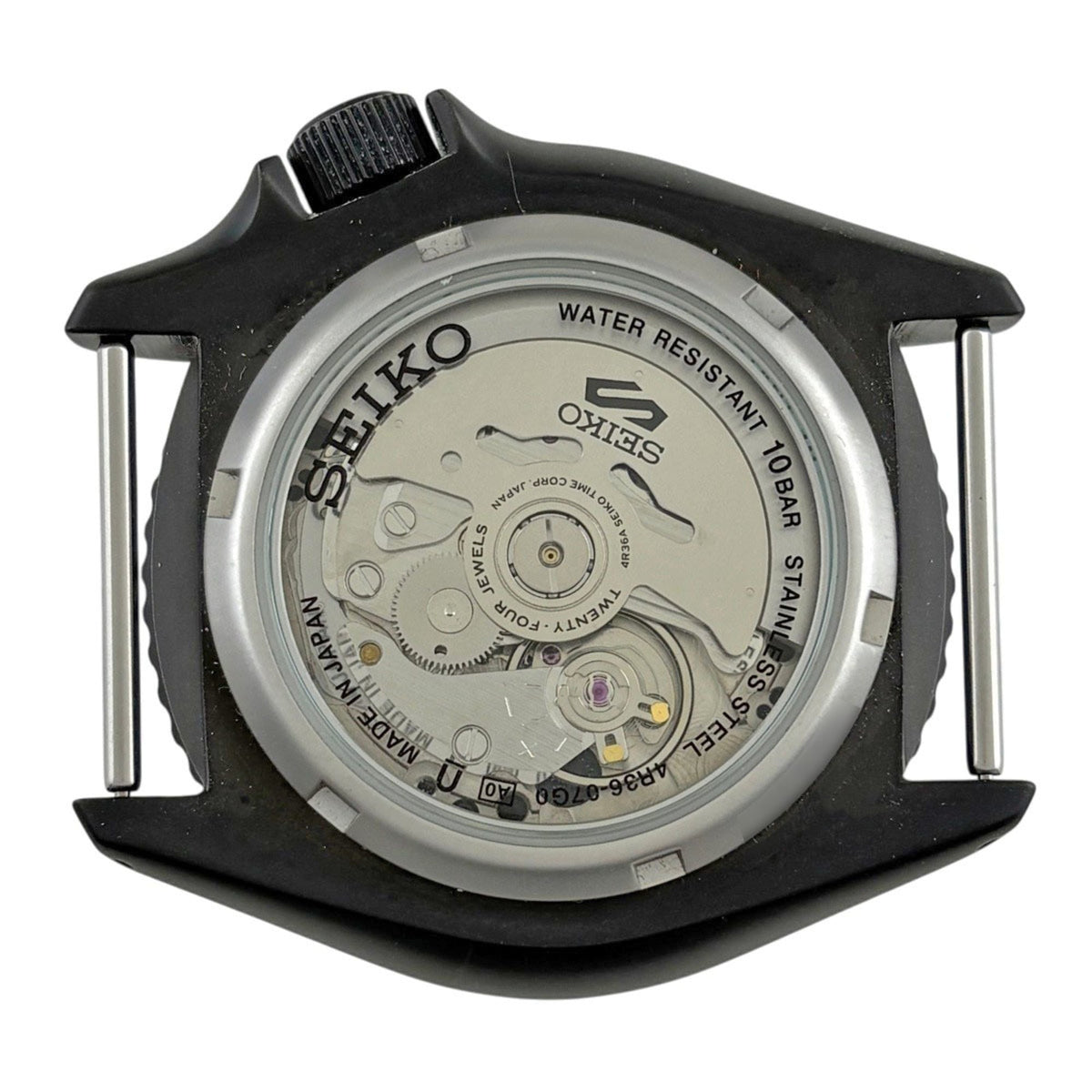 Seiko 5 Sports 4R36-07G0/SBSA025 horloge met zwarte wijzerplaat, 42 mm