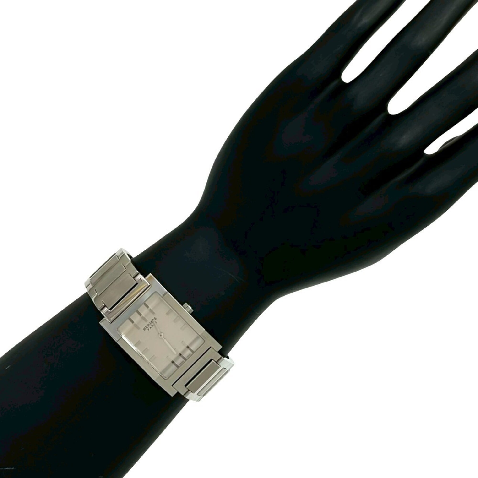 HERMES Tandem Stainless Steel Quartz Wrist Silver 40187