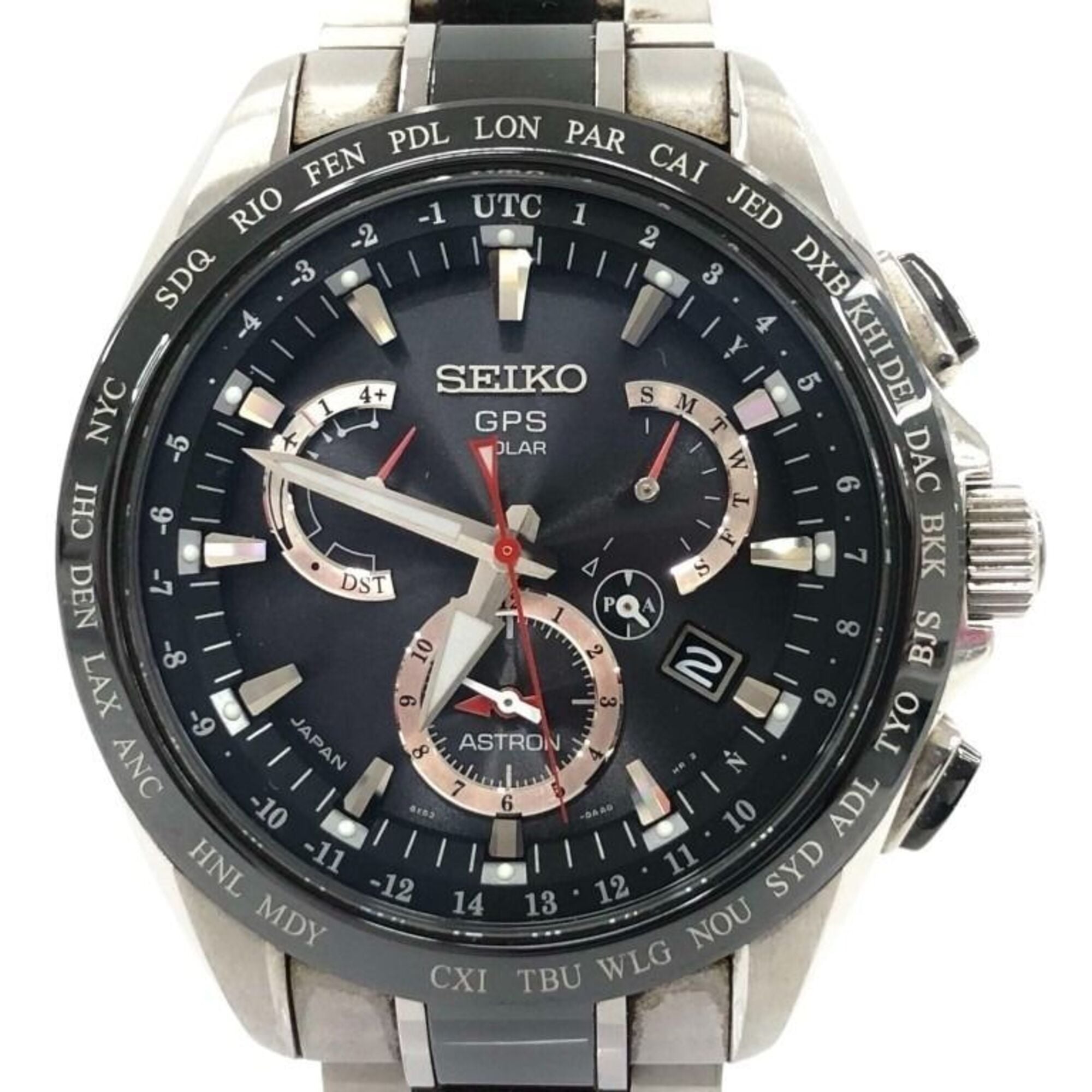Montre Seiko Astron GPS SBXB041 Noir avec cadran de 45 mm