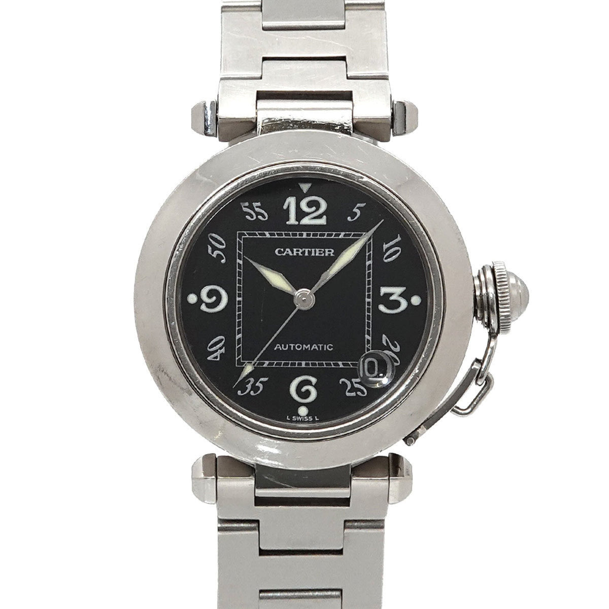 Cartier Pasha C W31043M7 Black Dial 35mm Watch