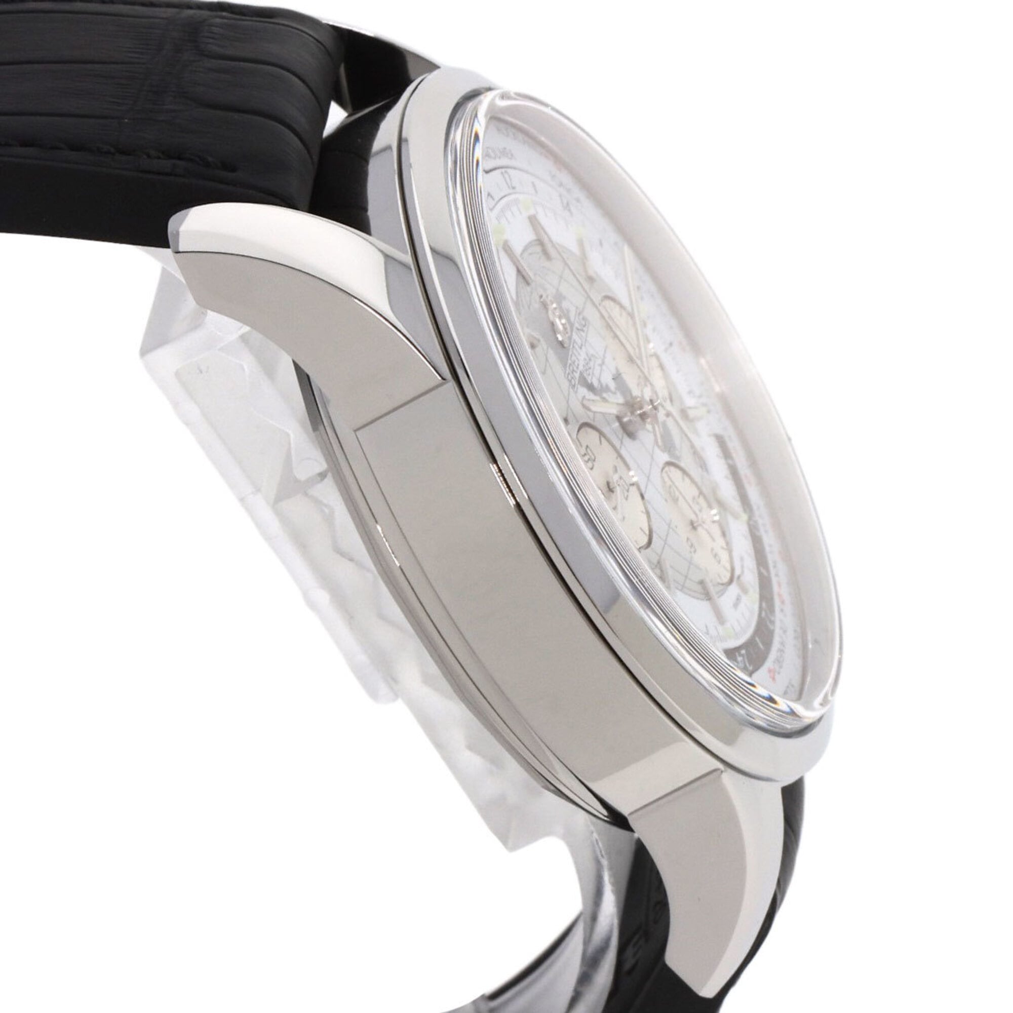 Breitling AB0510U0/A790 Transocean Chronograph Unitime herenhorloge van roestvrij staal en rubber