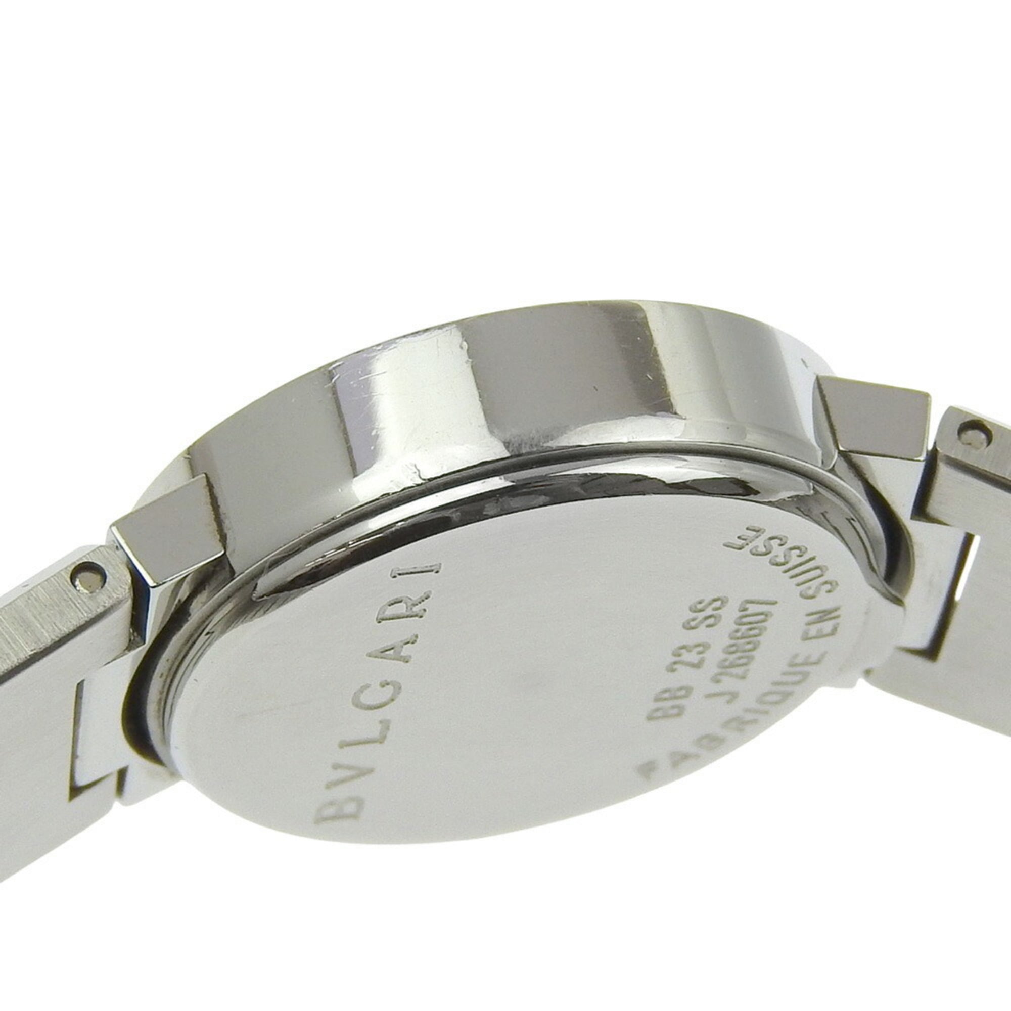 BVLGARI Bzero1 Uhr, BZero1 BB23SS, Edelstahl, QuarzUhrwerk, analoge Anzeige, Schwarz Zifferblatt, Damenuhr