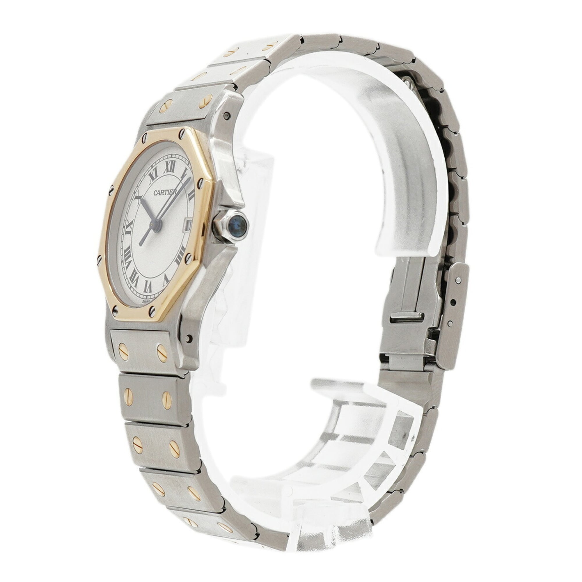 Cartier Santos Octagon LM W2001583 Ivory Dial 29mm Watch