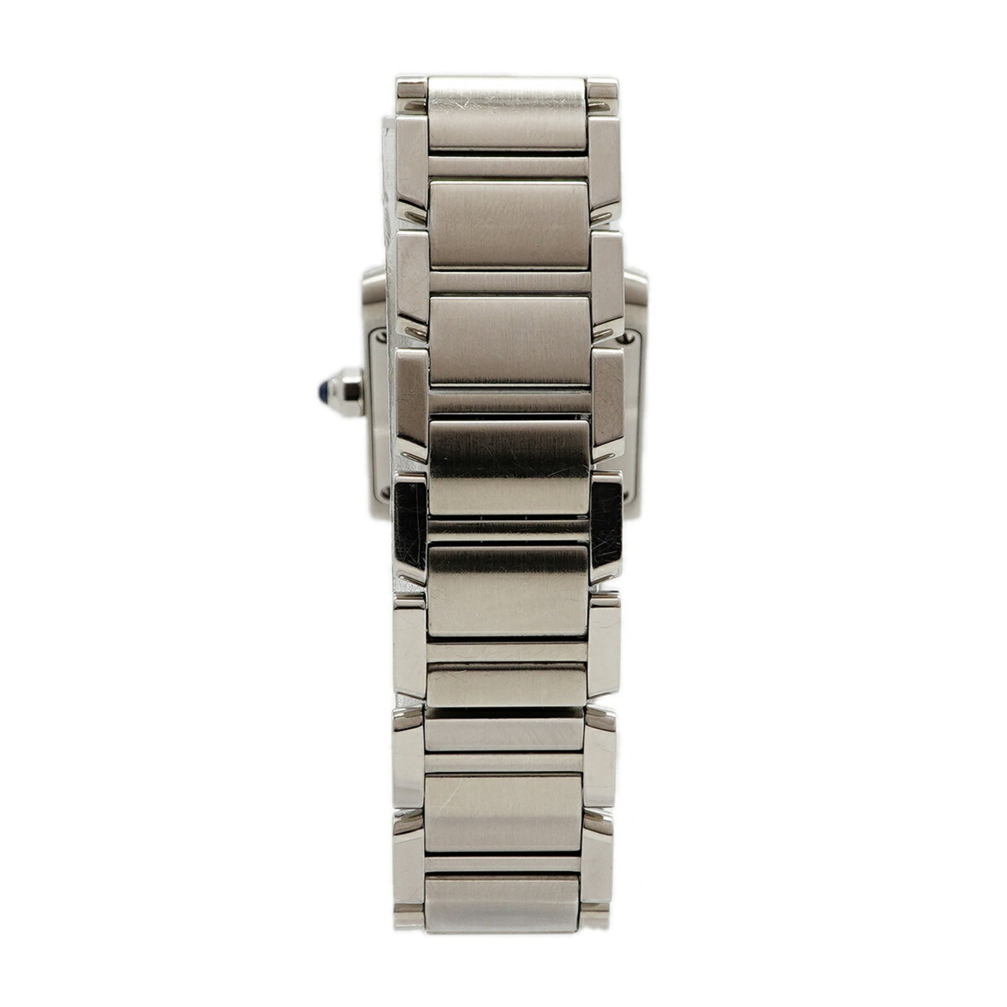 Cartier Tank FranÃ§aise SM Diamond WE110006 Silver Dial Wo