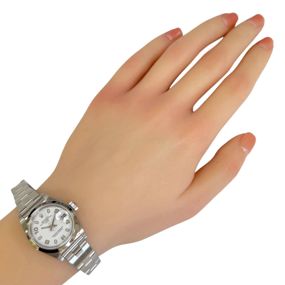 Rolex Date Oyster Perpetual 79160 met witte wijzerplaat, 25 mm
