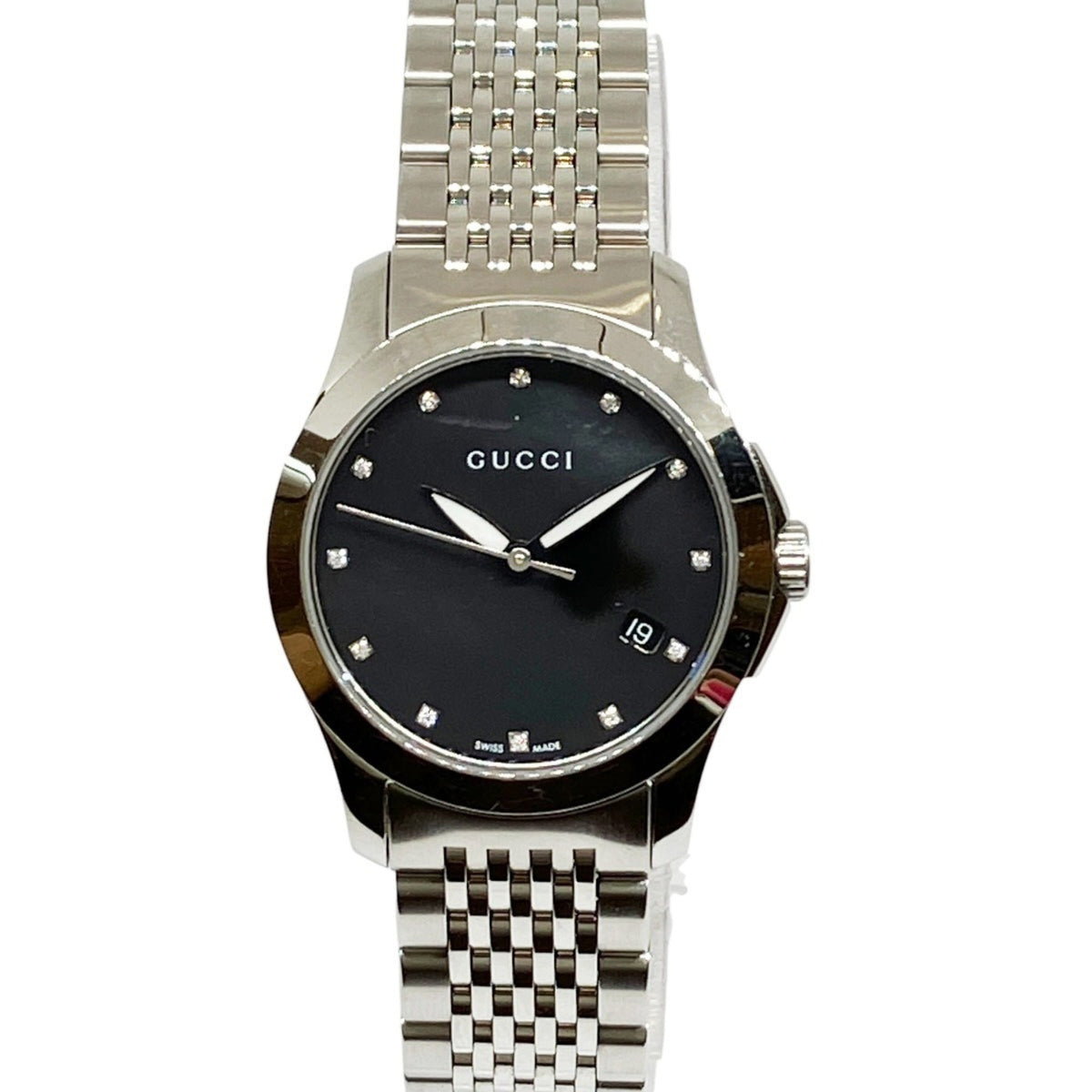 Gucci G-Timeless 126.5 horloge met zwarte wijzerplaat, 27 mm