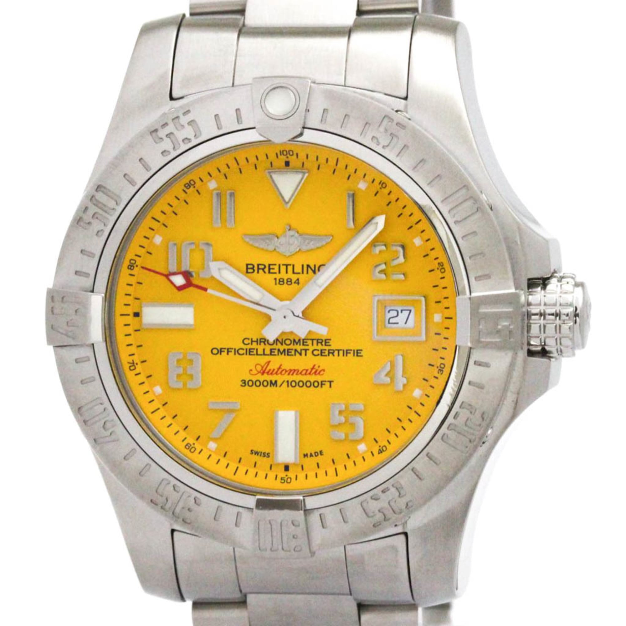 Breitling Avenger ll SeaWolf A17331 Yellow Dial 45mm Watch