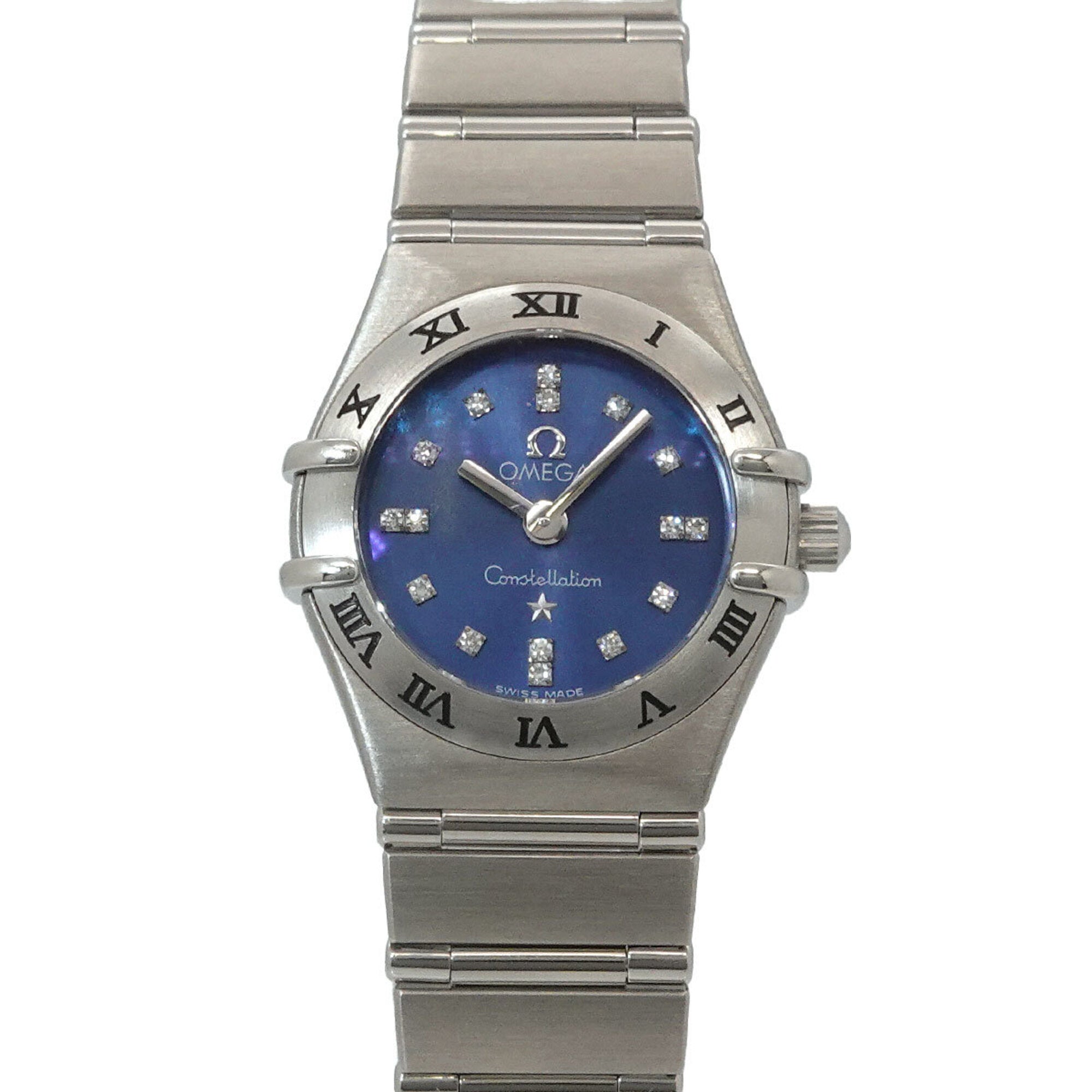 Omega Constellation Mini Cindy Crawford Limited Edition (1999 pieces) 1563 86 Ladies' Watch 16 Diamonds Blue Quartz