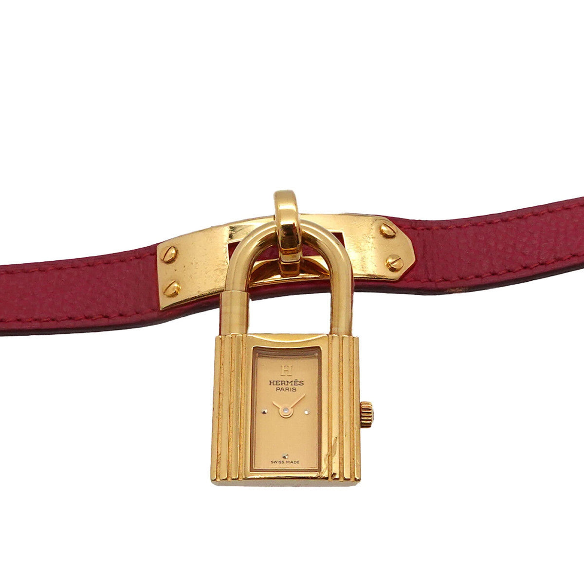 Montre Hermès Kelly à cadran doré, 20 mm
